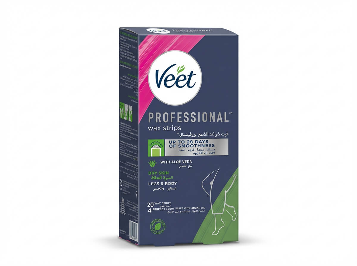 Veet Professional Wax Strips with Aloe Vera for Dry Skin
