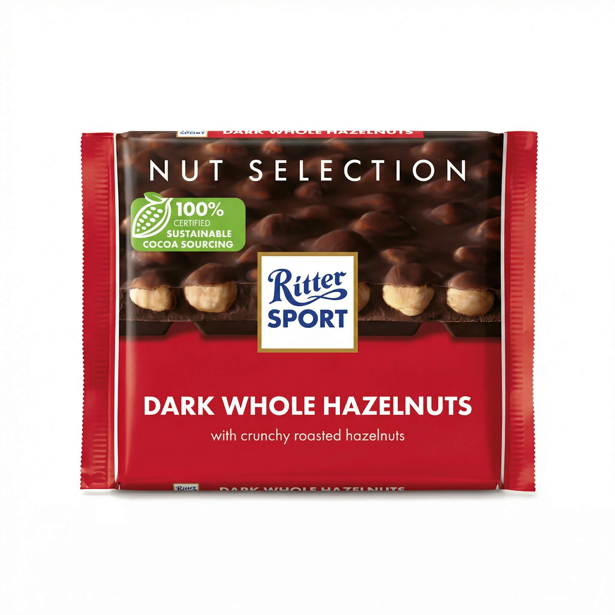 Ritter Sport Dark Whole Hazelnuts Chocolate Bar