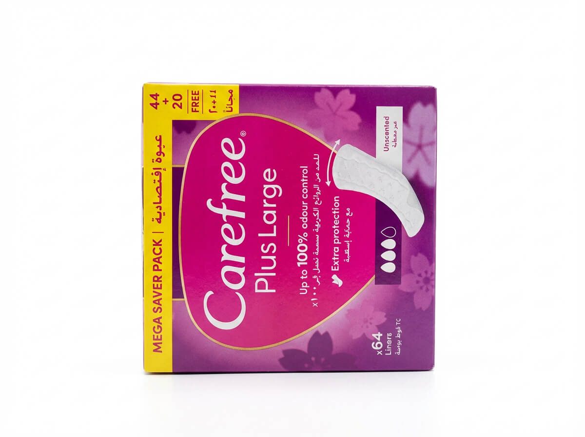 Carefree Plus Large Panty Liners Unscented
