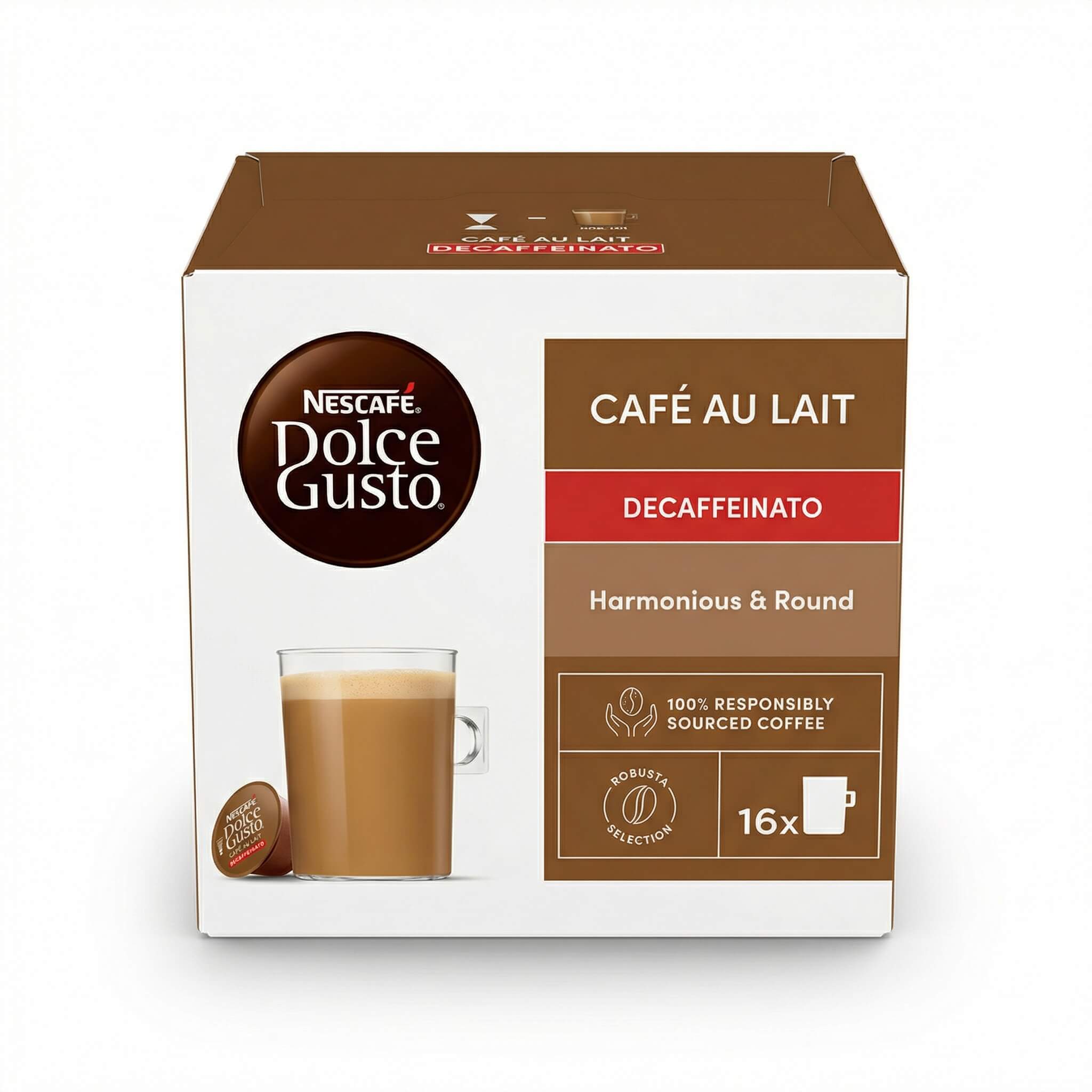 Nescafe Dolce Gusto Café Au Lait Decaffeinato