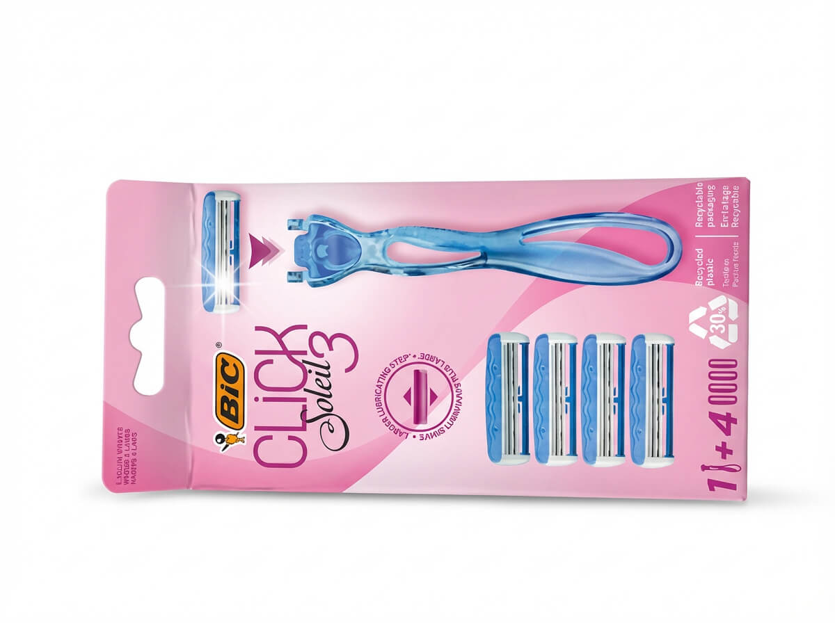BIC Click Soleil 3 Shaver with 4 Refills