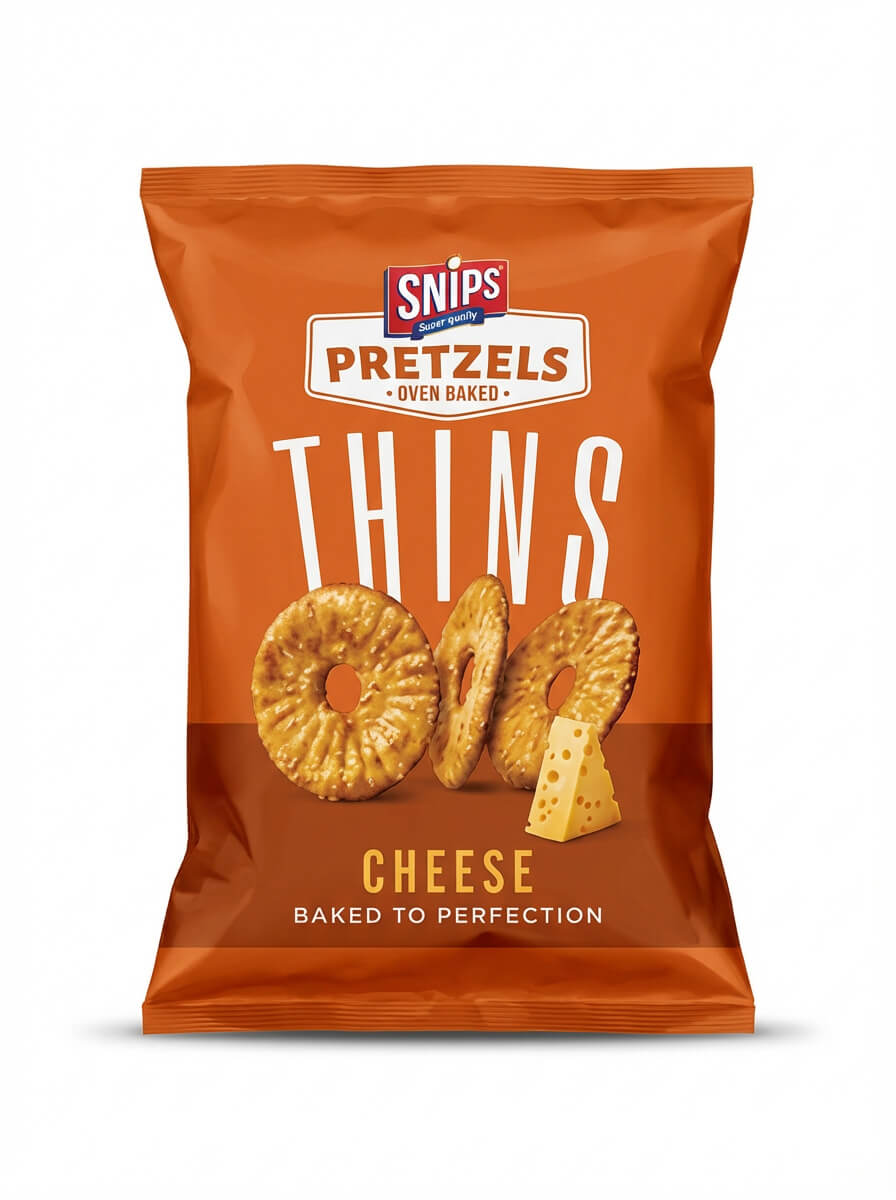 Snips Pretzels Thins Cheese Flavor