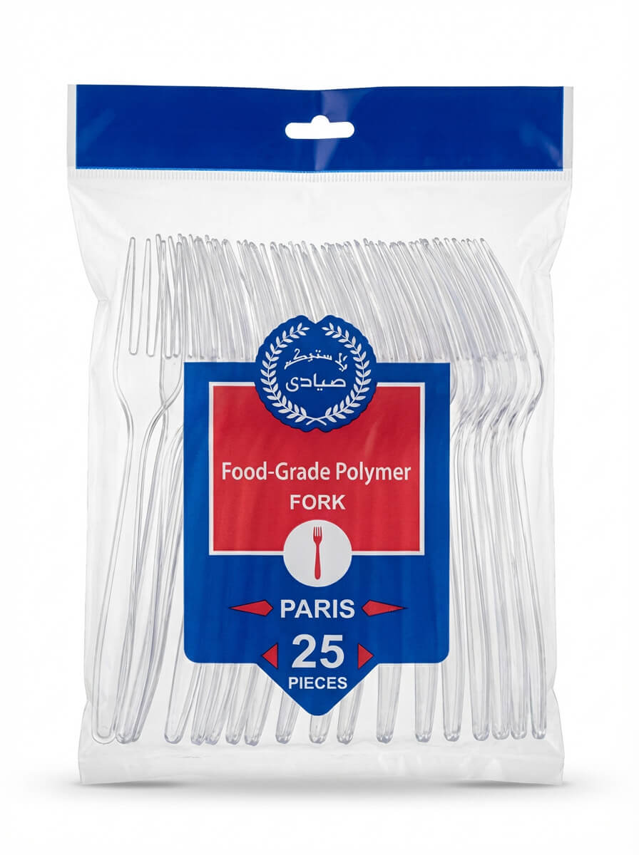 Sayadi Paris Food-Grade Polymer Fork 25 Pieces