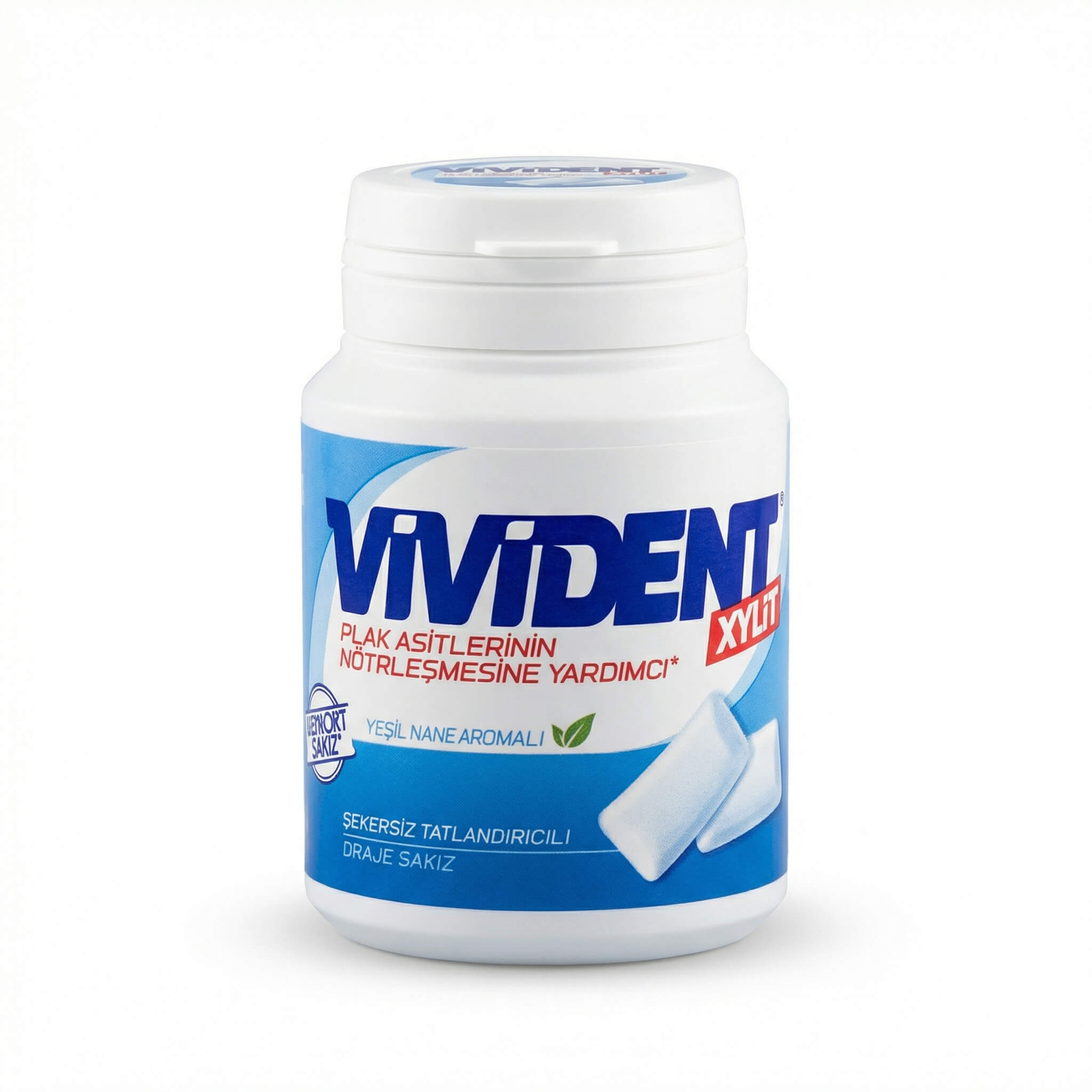 Vivident Xylit Spearmint Sugar-Free Gum Bottle
