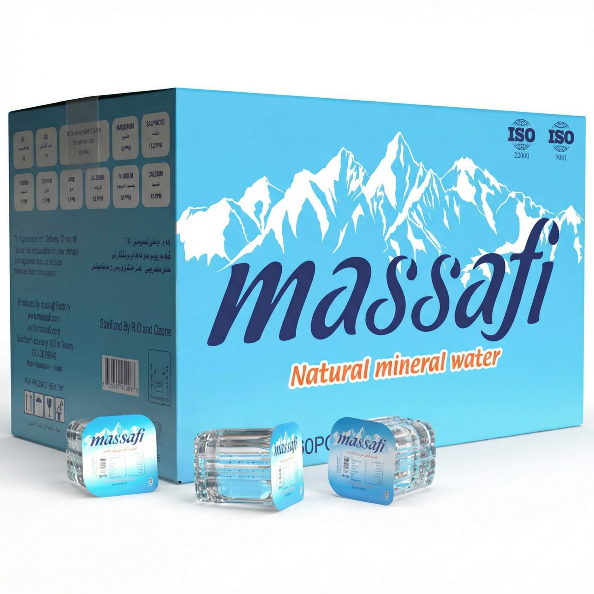 Massafi Natural Mineral Water Cups 180ml x 60pcs