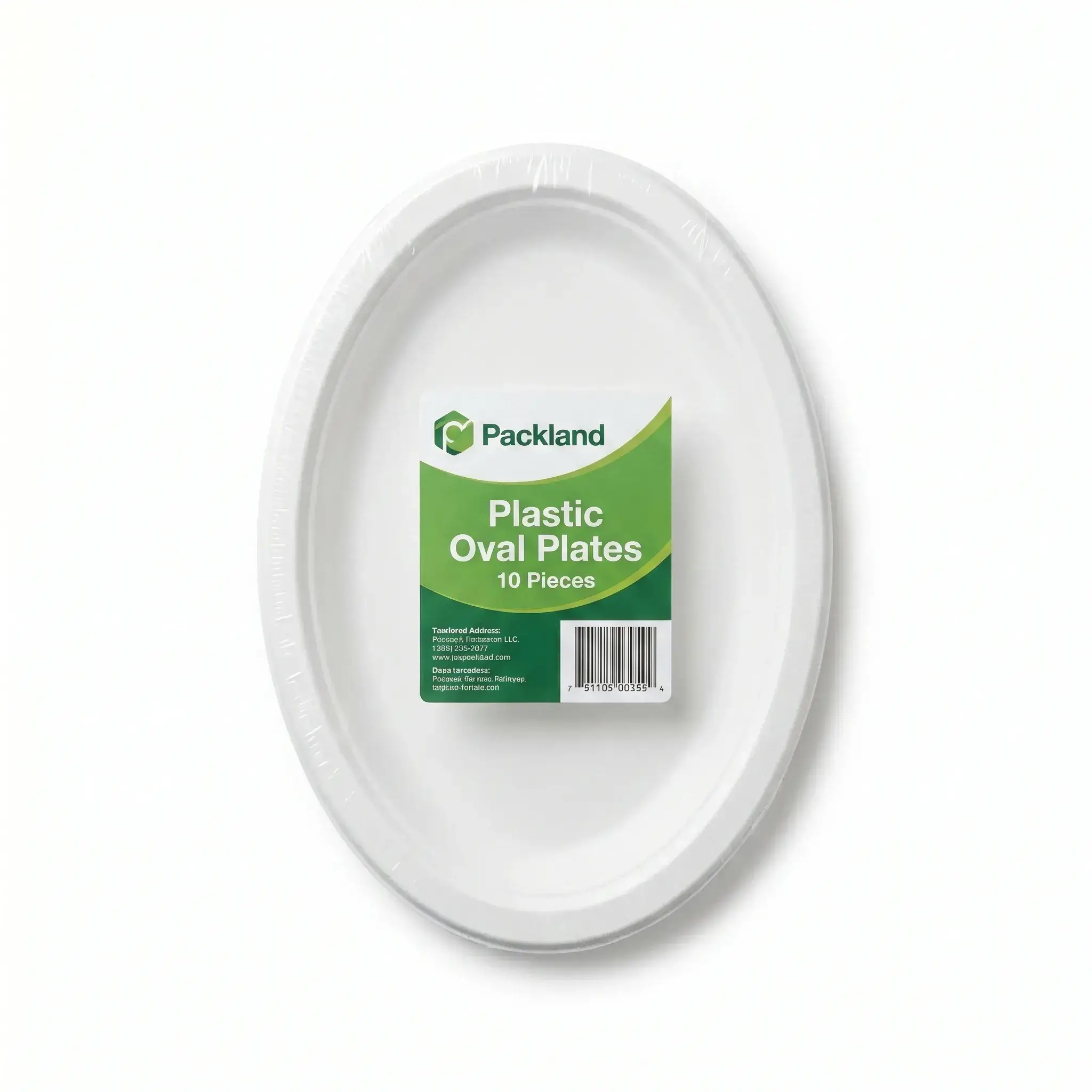 Packland Plastic Oval Plates 10 Pieces