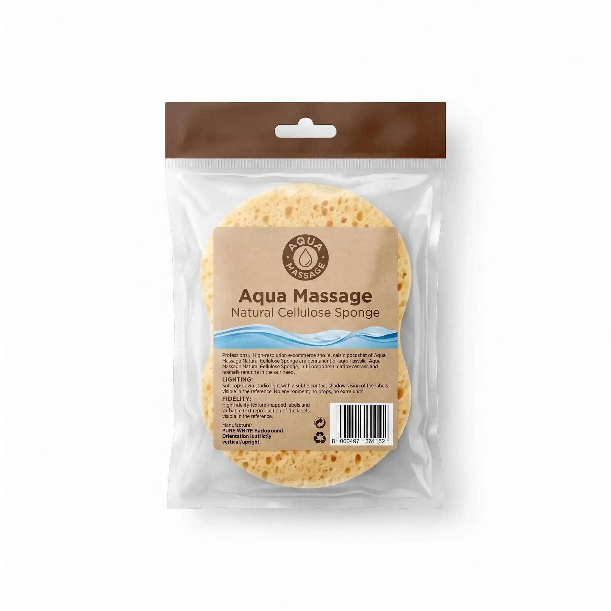 Aqua Massage Natural Cellulose Sponge