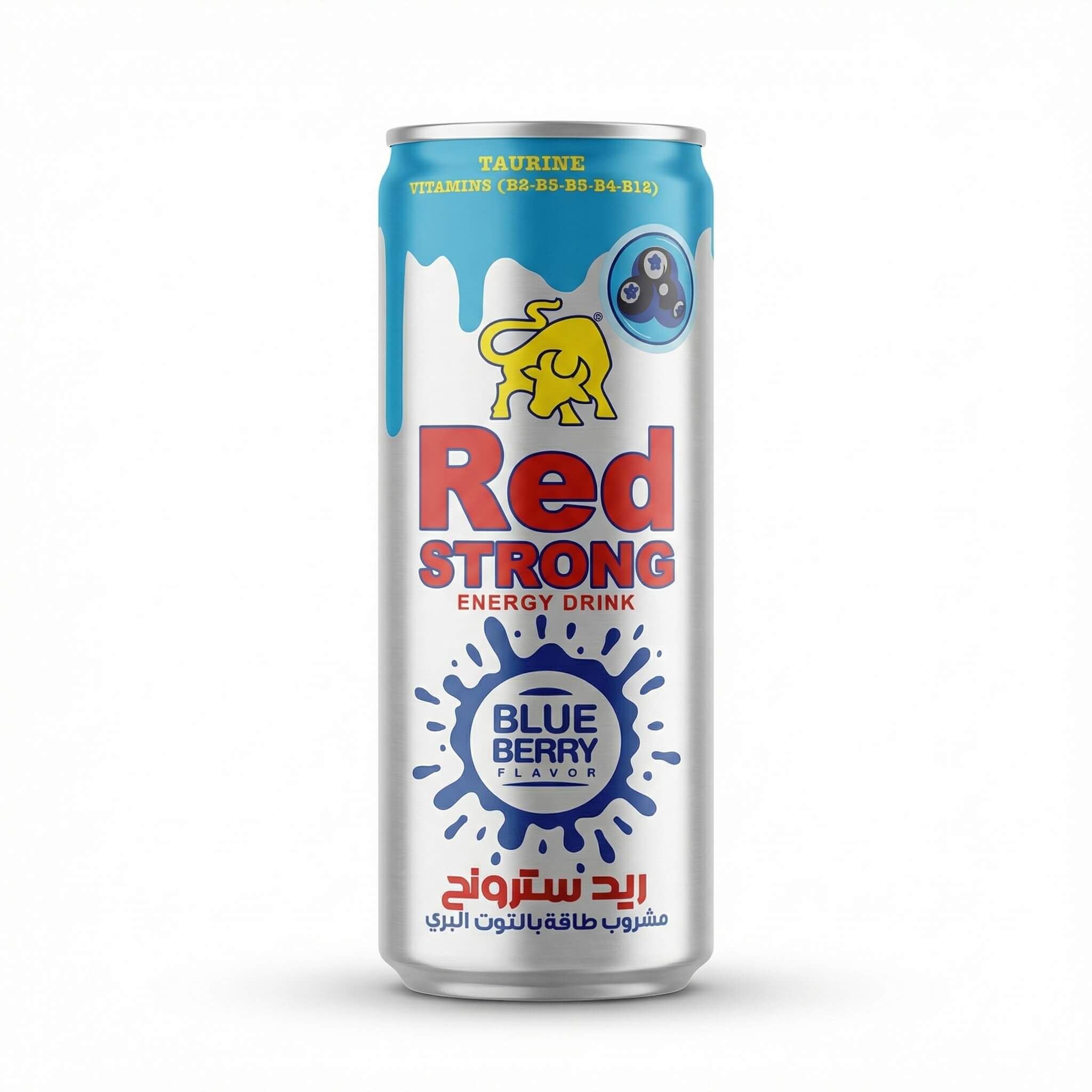 Red Strong Blueberry Flavor Energy Drink