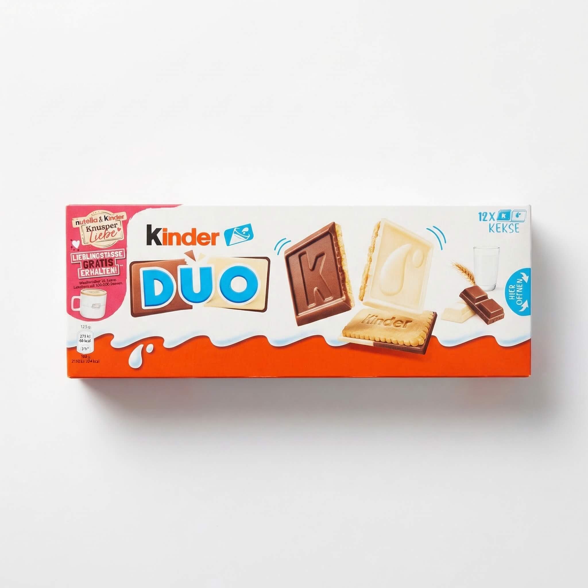 Kinder Duo Biscuits with Milk and White Chocolate