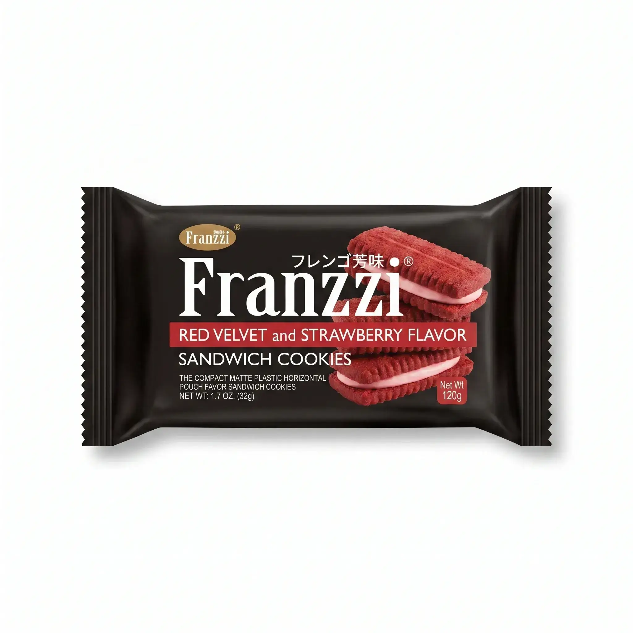 Franzzi Red Velvet and Strawberry Flavor Sandwich Cookies