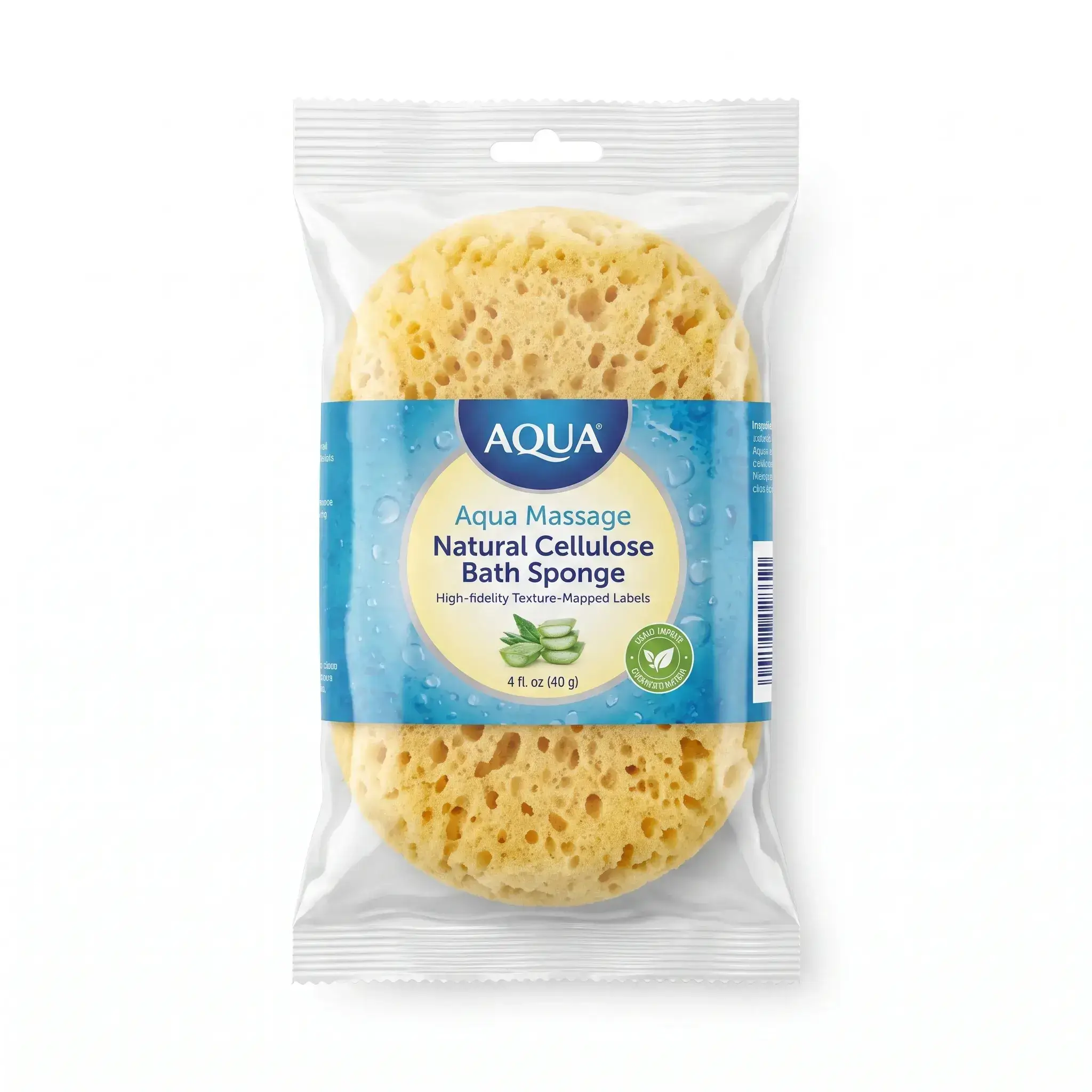 Aqua Massage Natural Cellulose Bath Sponge