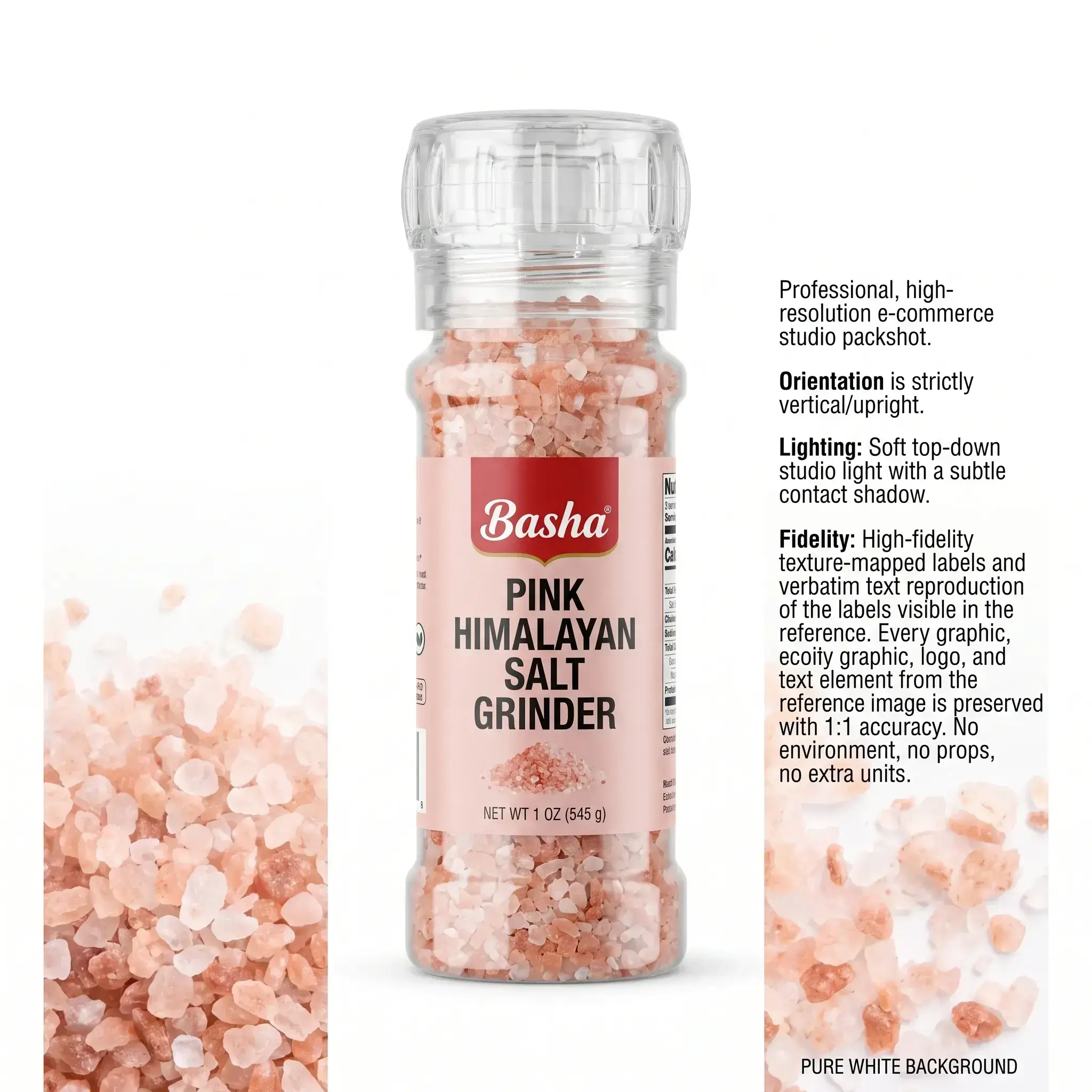 Basha Pink Himalayan Salt Grinder