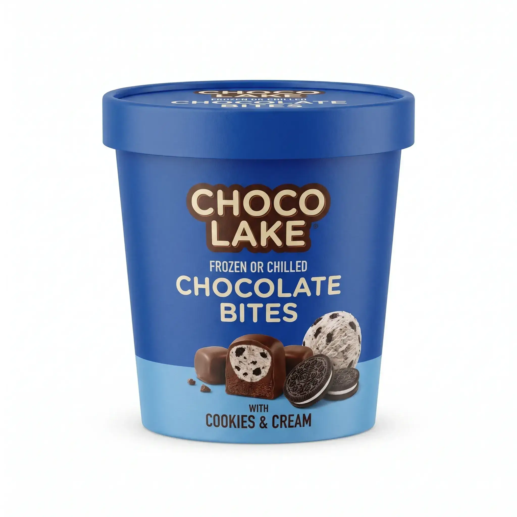 Choco Lake Frozen or Chilled Chocolate Bites with Cookies & Cream