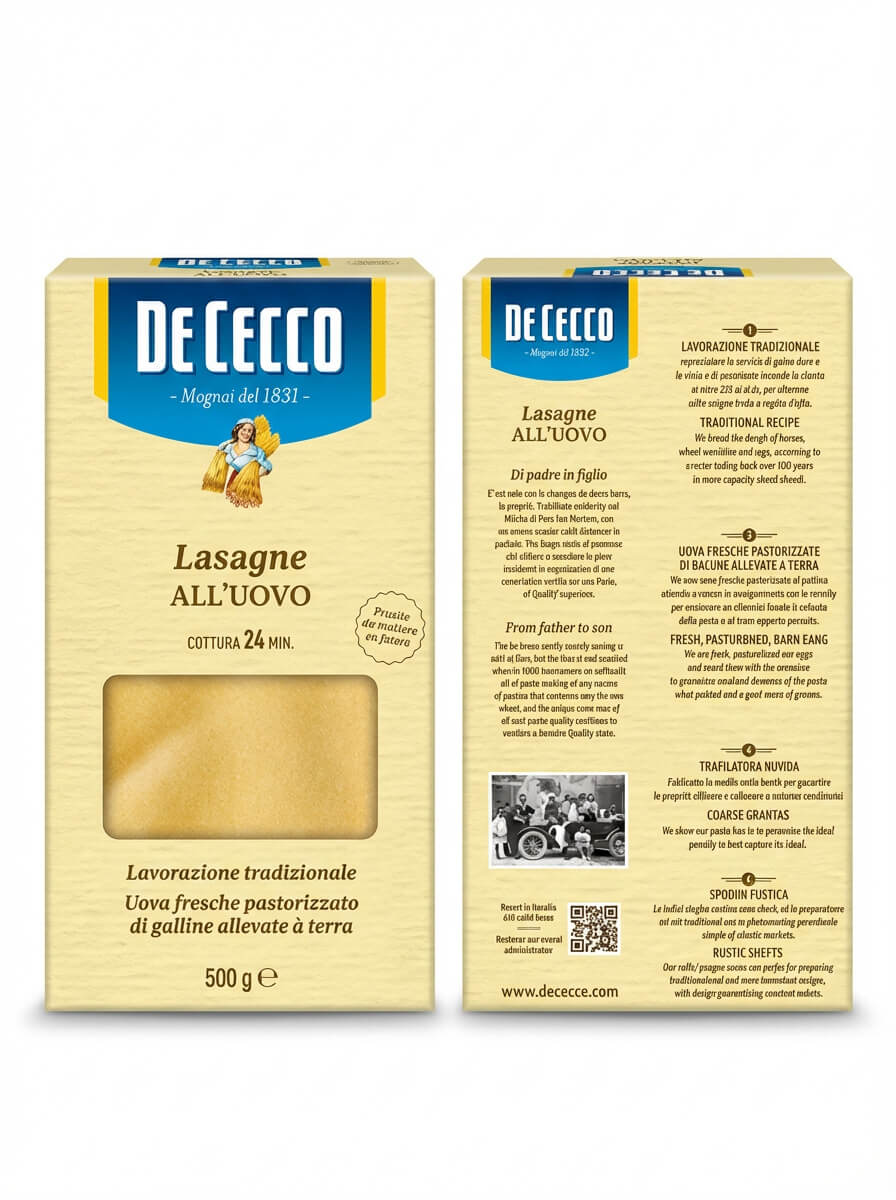 De Cecco Lasagne All'Uovo Egg Pasta