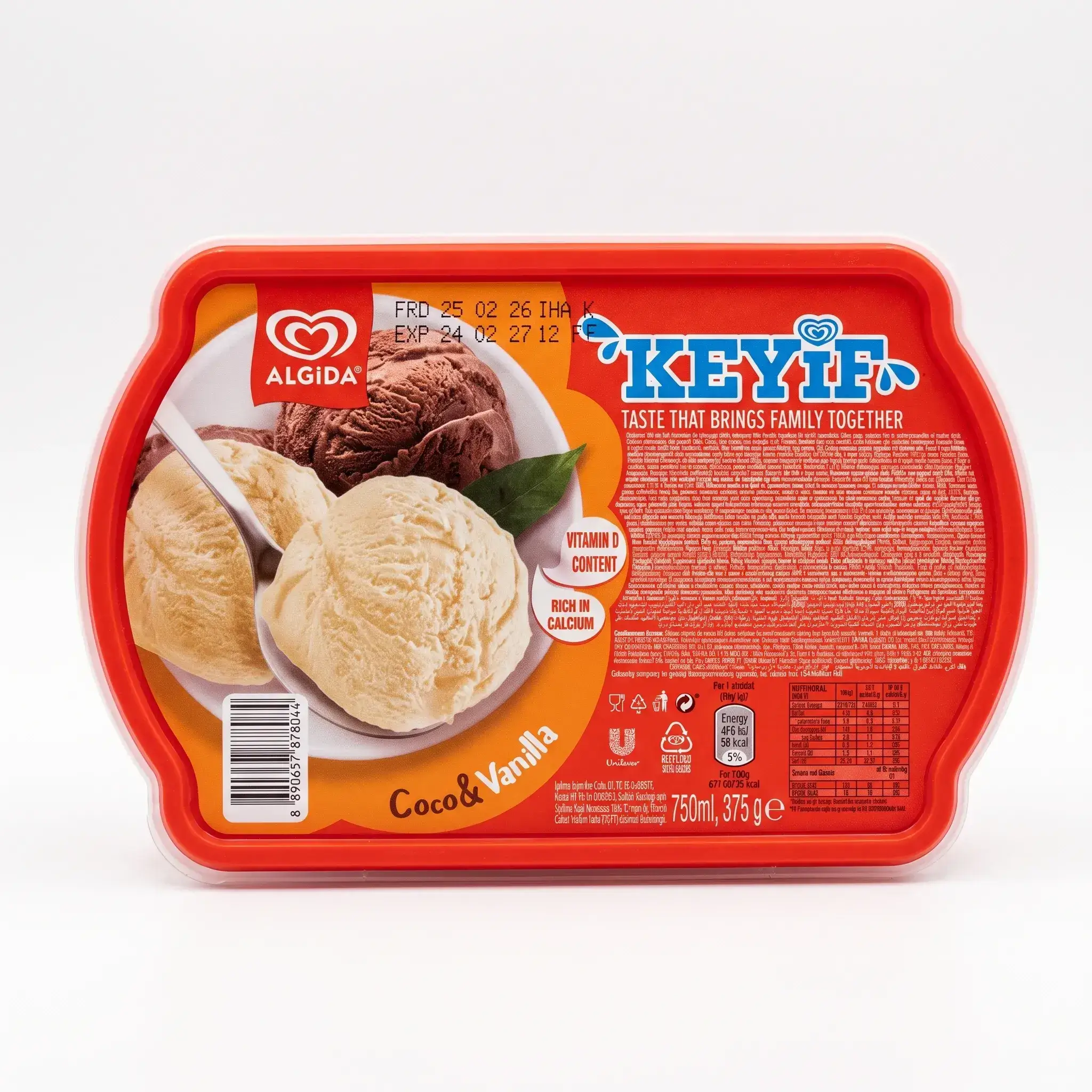 Algida Keyif Cocoa & Vanilla Ice Cream