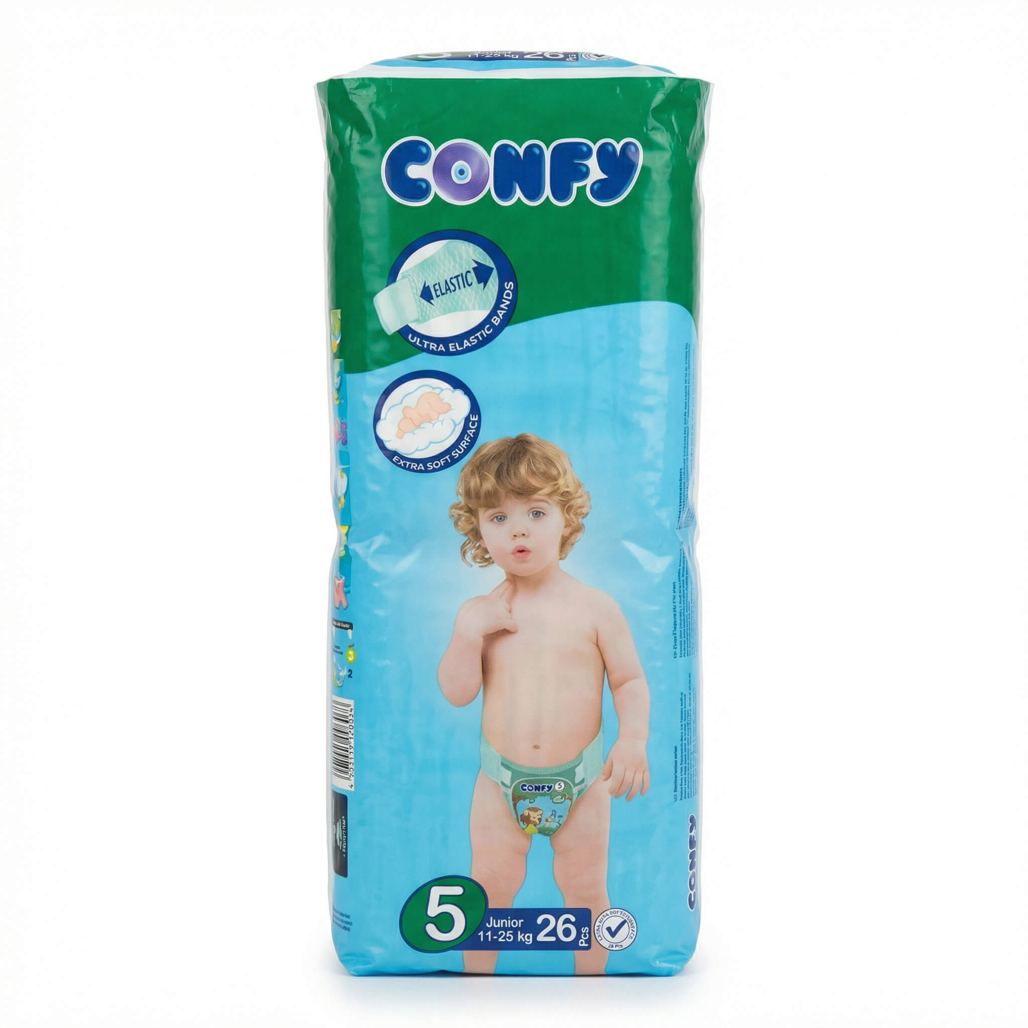 Confy Junior Diapers Size 5 (11-25 kg) 26 Pcs