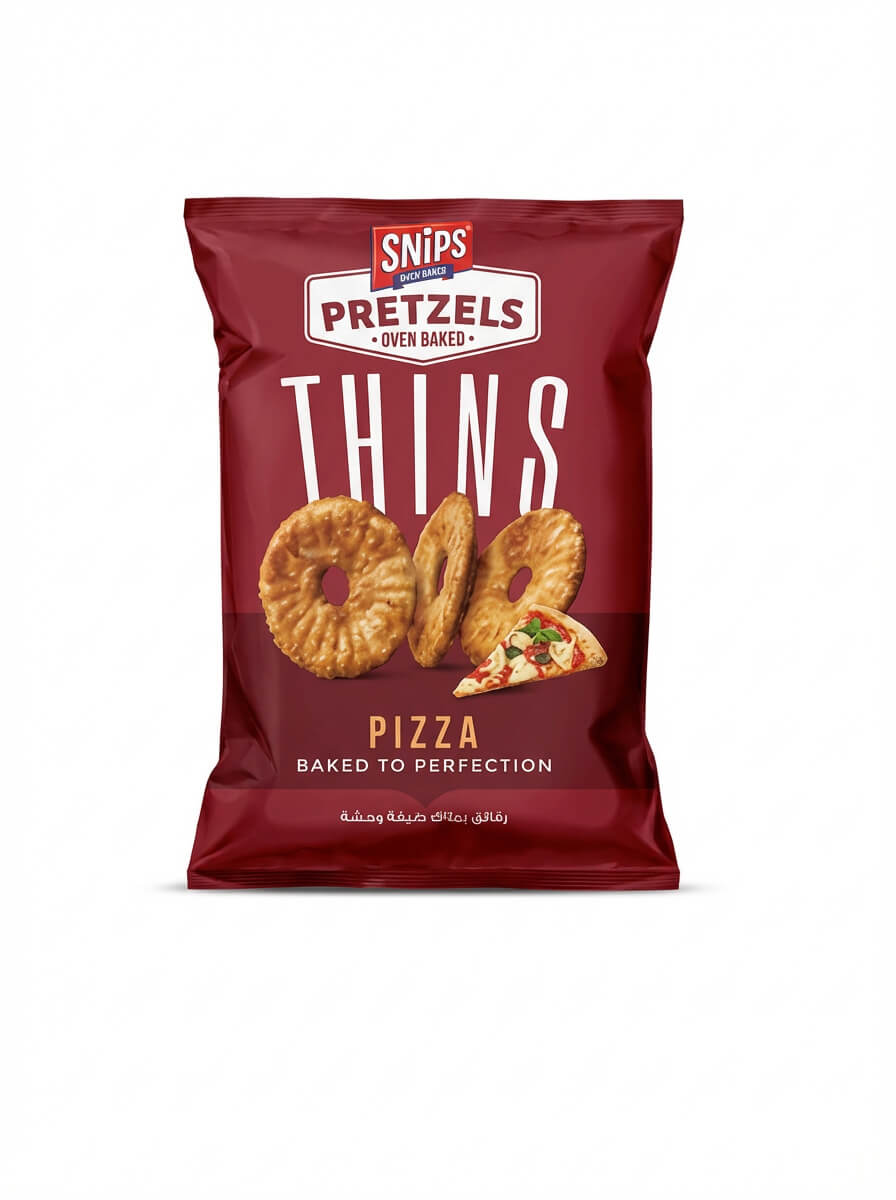 Snips Pretzels Thins Pizza Flavor