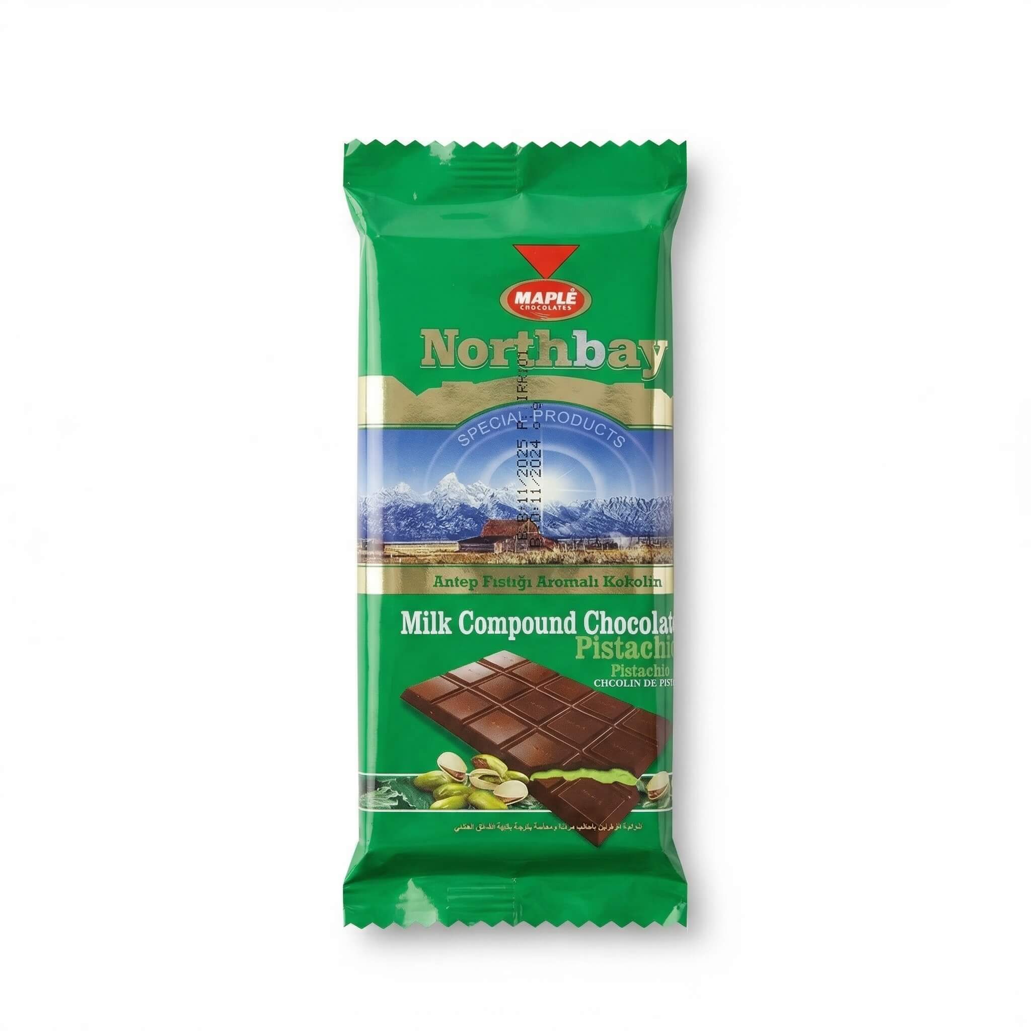 Maple Northbay Milk Compound Chocolate with Pistachio