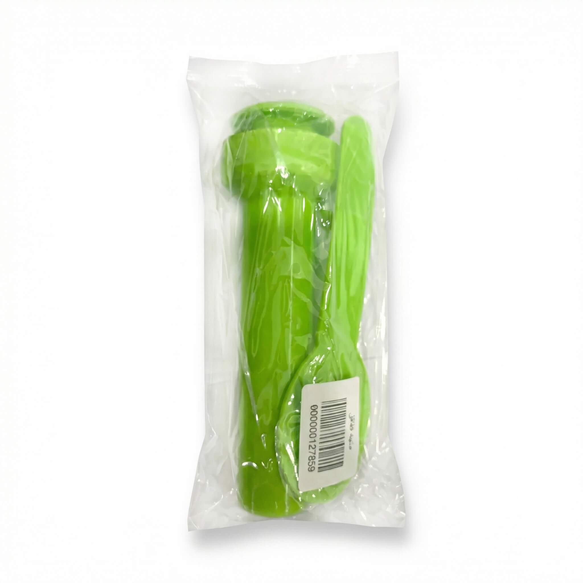 Plastic Manual Juicer with Spoon - Green