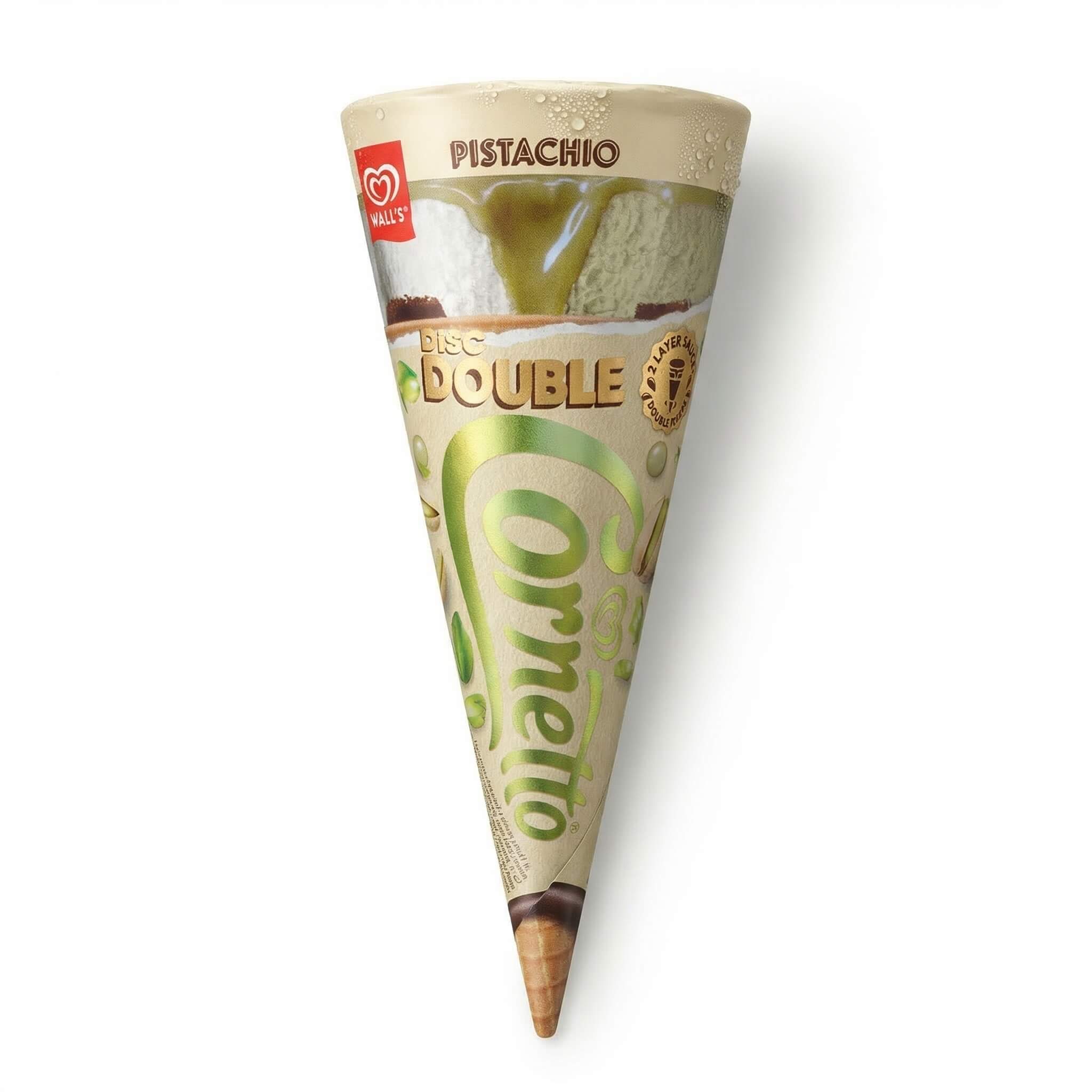 Cornetto Disc Double Pistachio Ice Cream Cone
