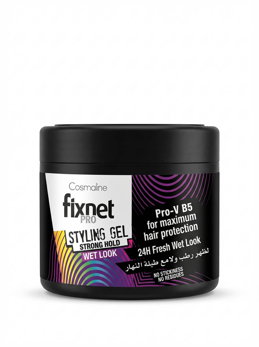 Cosmaline Fixnet Pro Styling Gel Strong Hold Wet Look