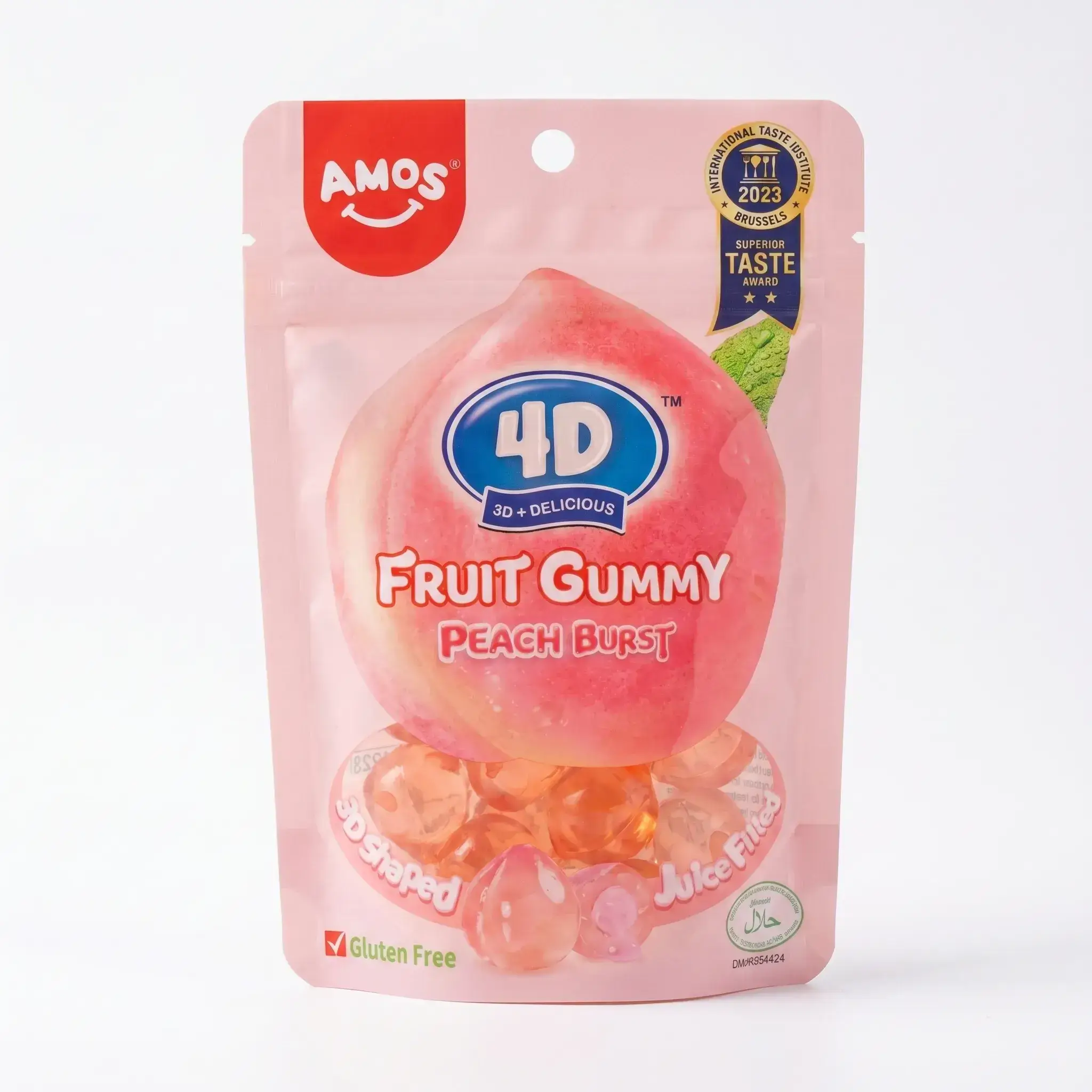 Amos 4D Fruit Gummy Peach Burst