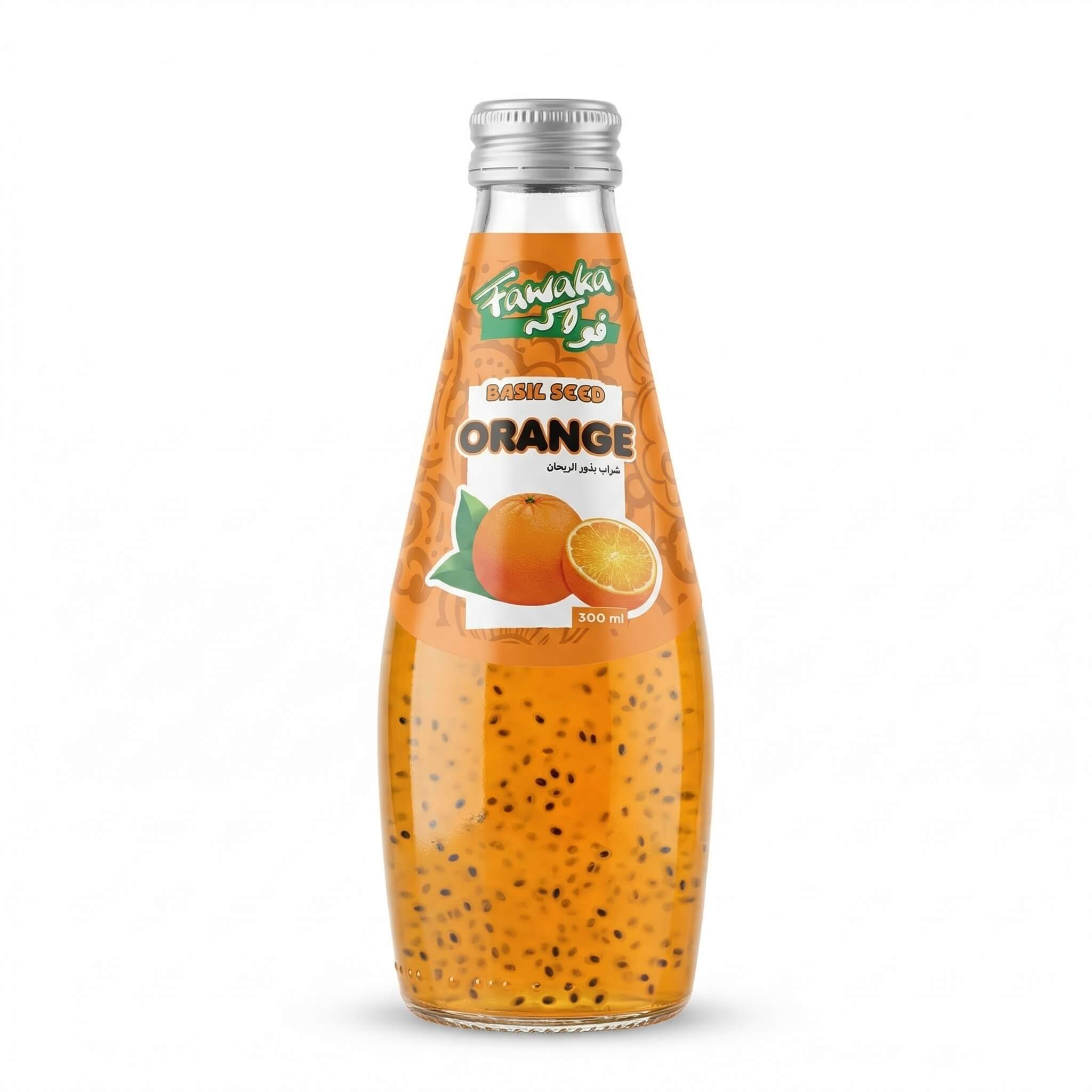 Fawaka Basil Seed Orange Drink