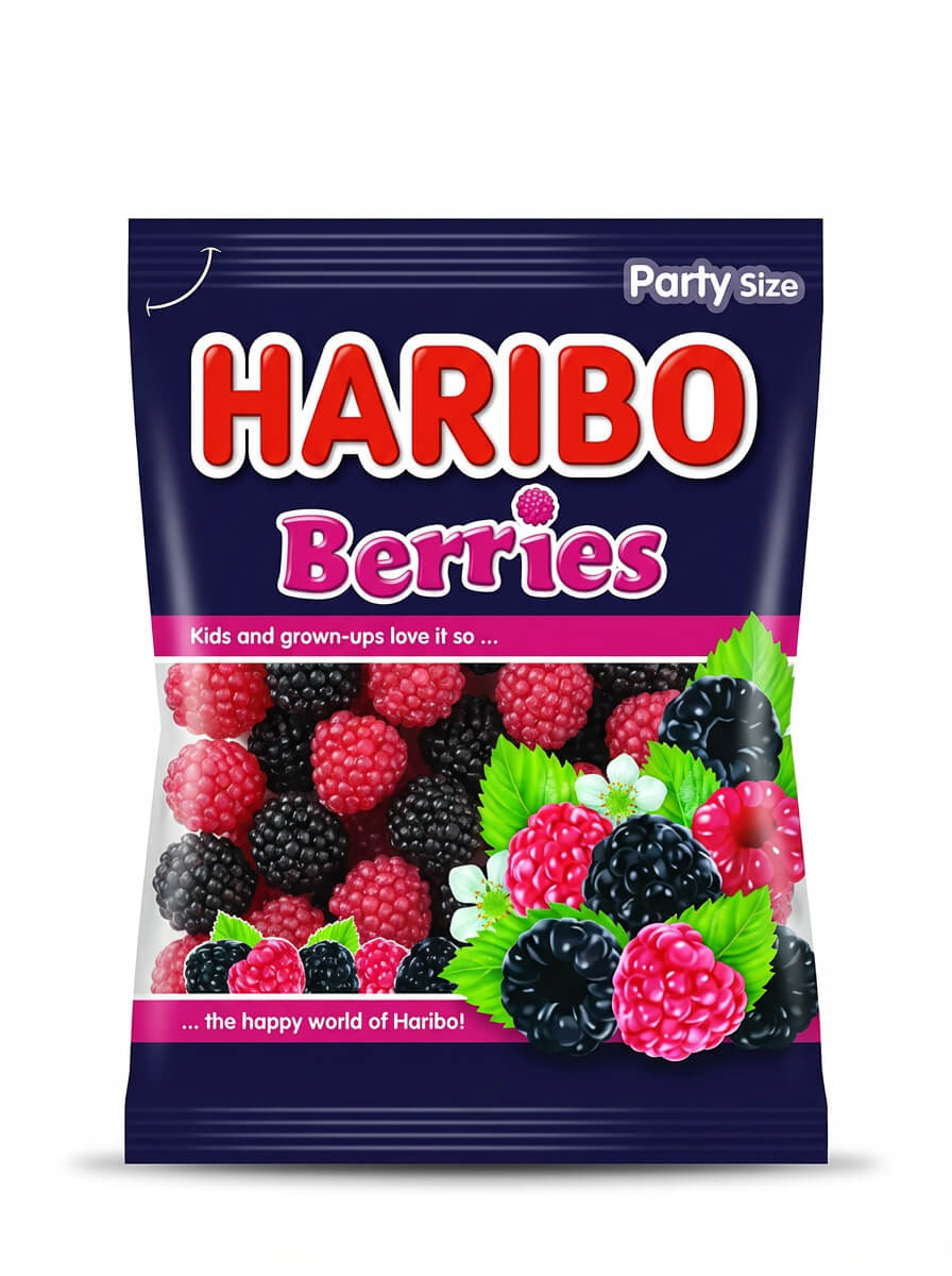 Haribo Berries Gummy Candy Party Size