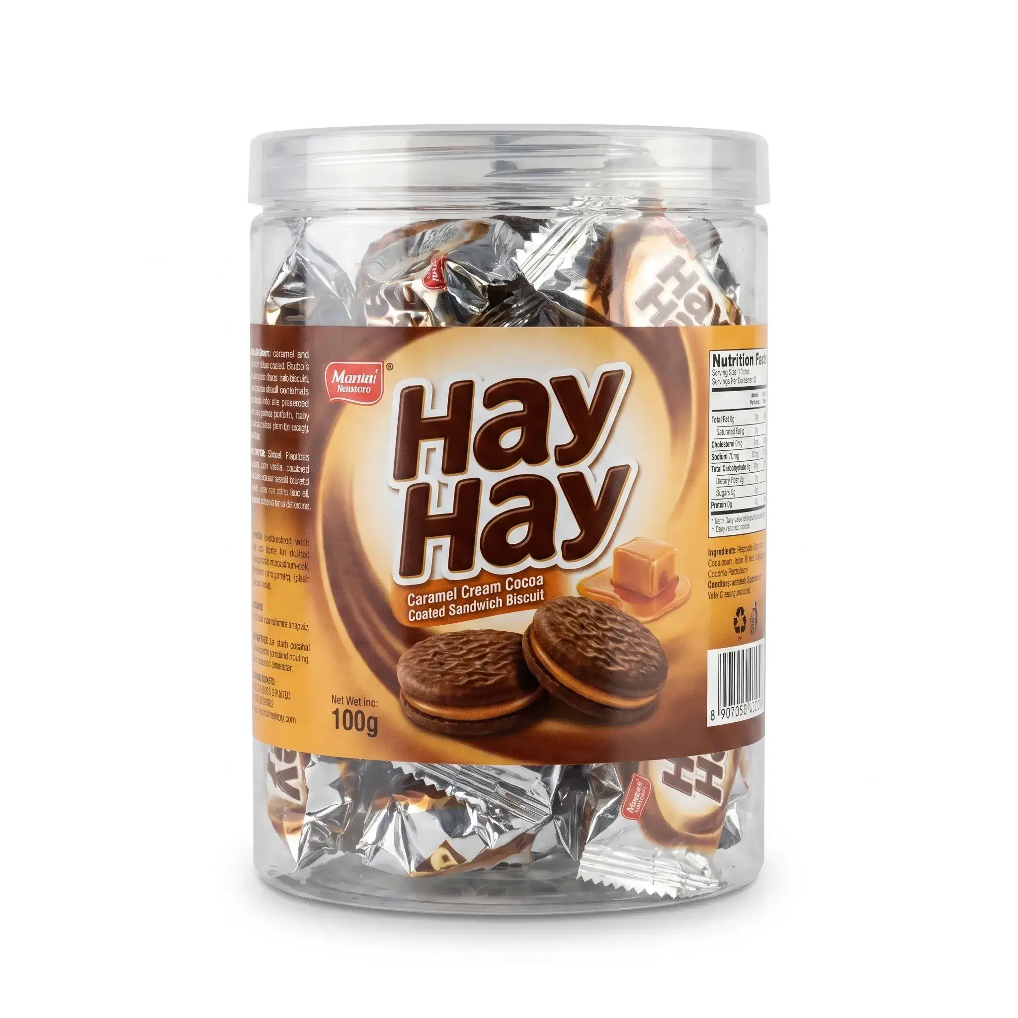 Hay Hay Caramel Cream Cocoa Coated Sandwich Biscuit