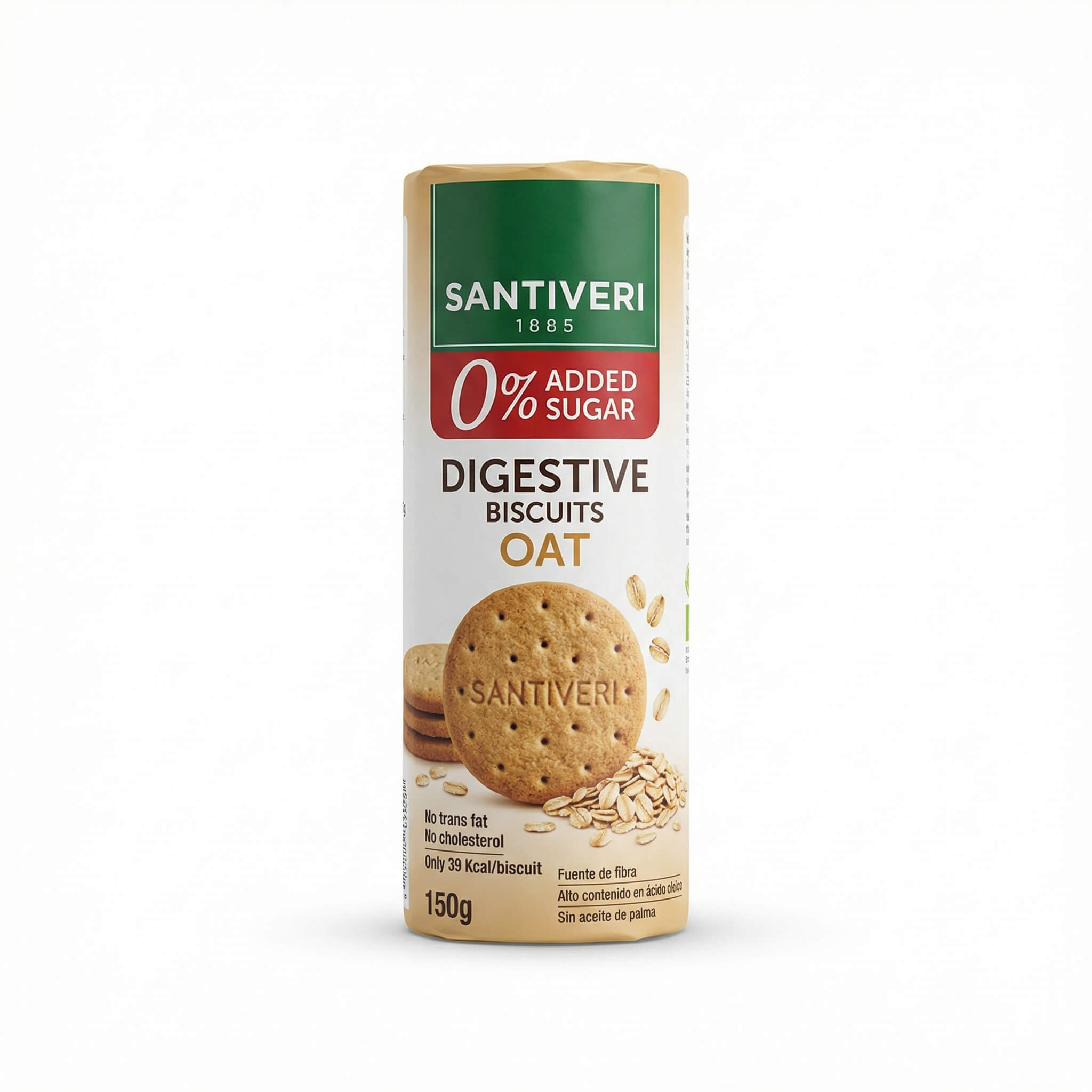 Santiveri Digestive Oat Biscuits 0% Added Sugar