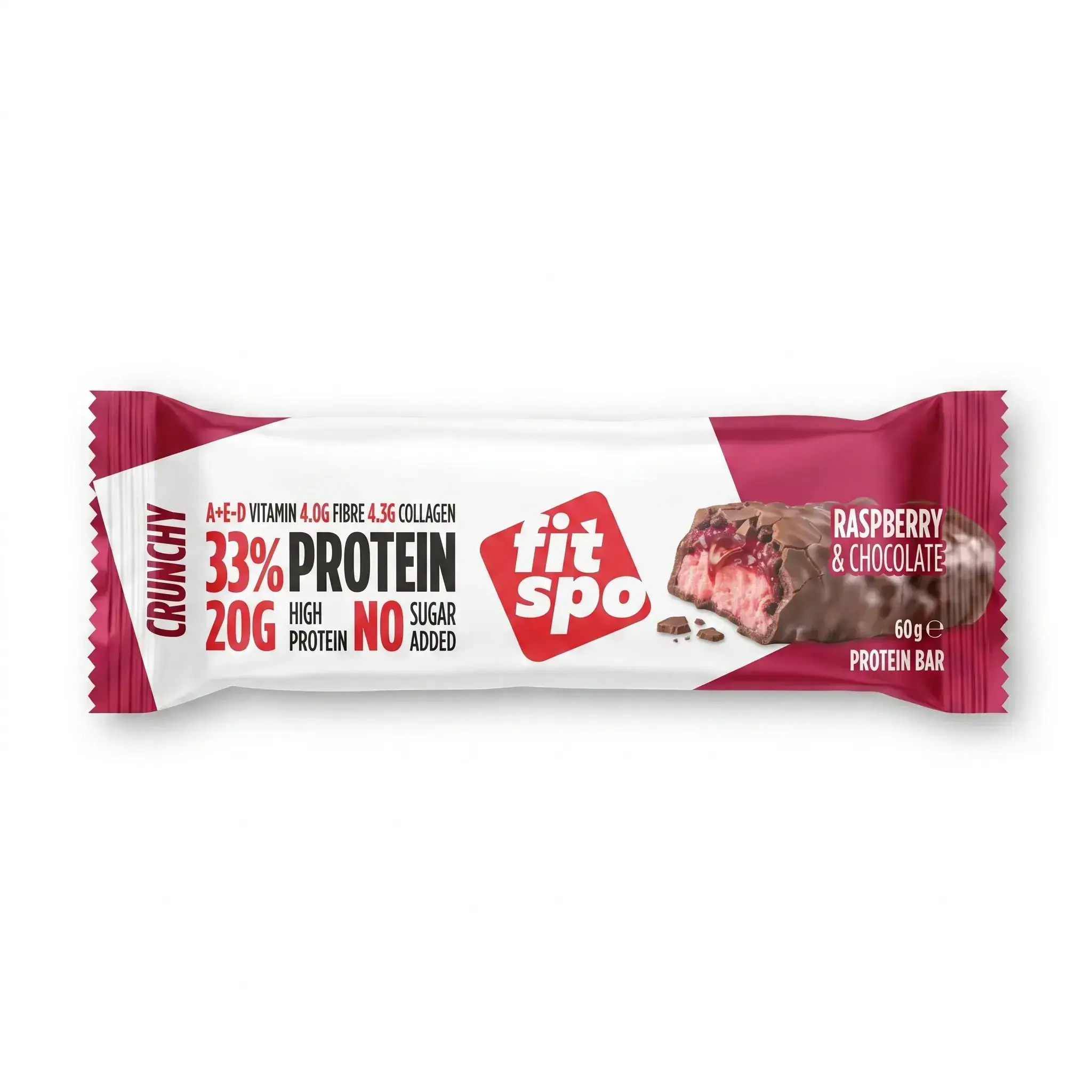 Fit Spo Crunchy Raspberry & Chocolate Protein Bar