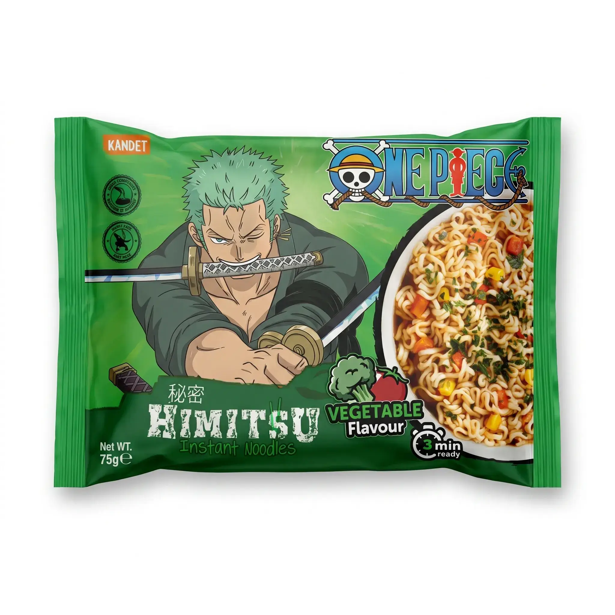 Himitsu One Piece Vegetable Flavour Instant Noodles