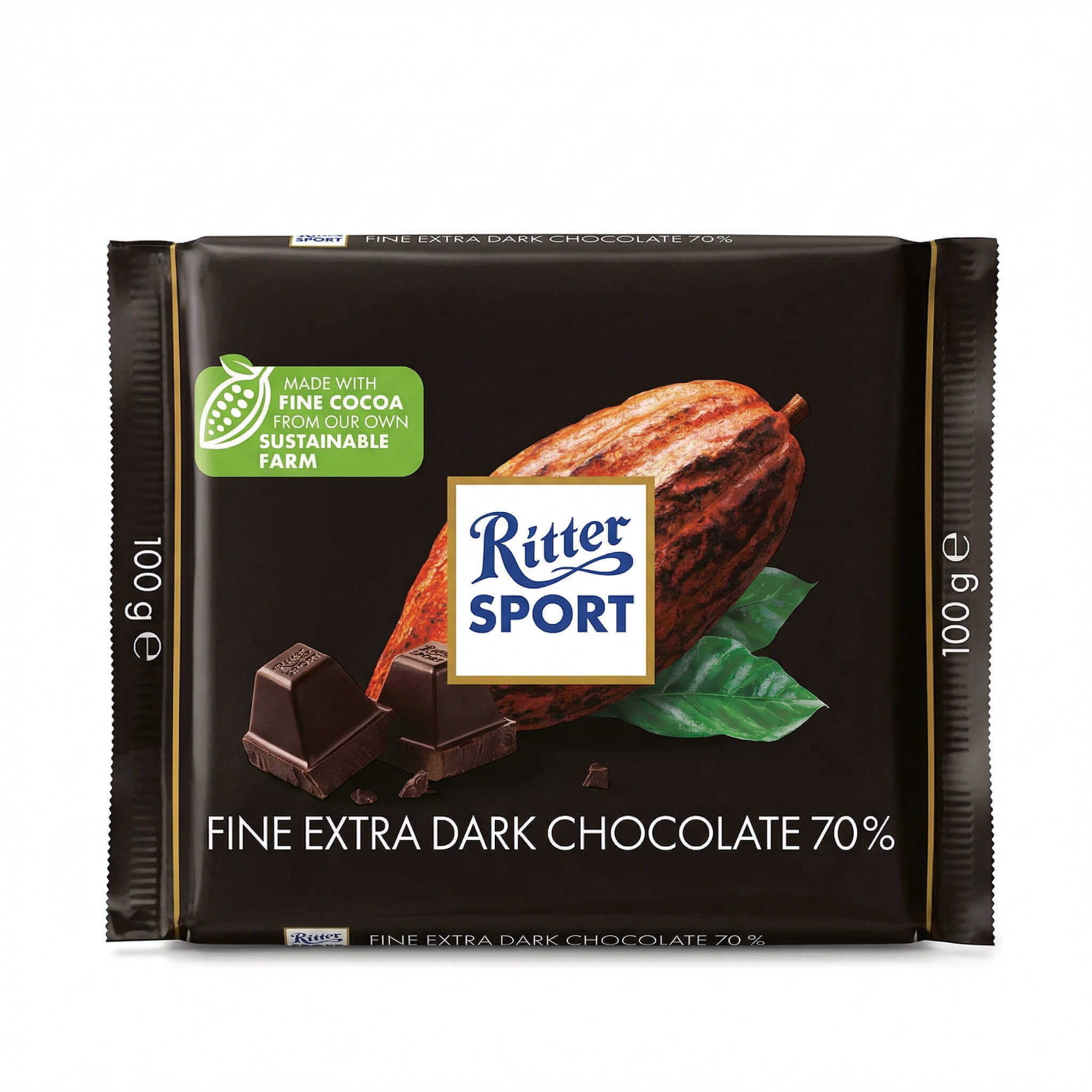 Ritter Sport Fine Extra Dark Chocolate 70%