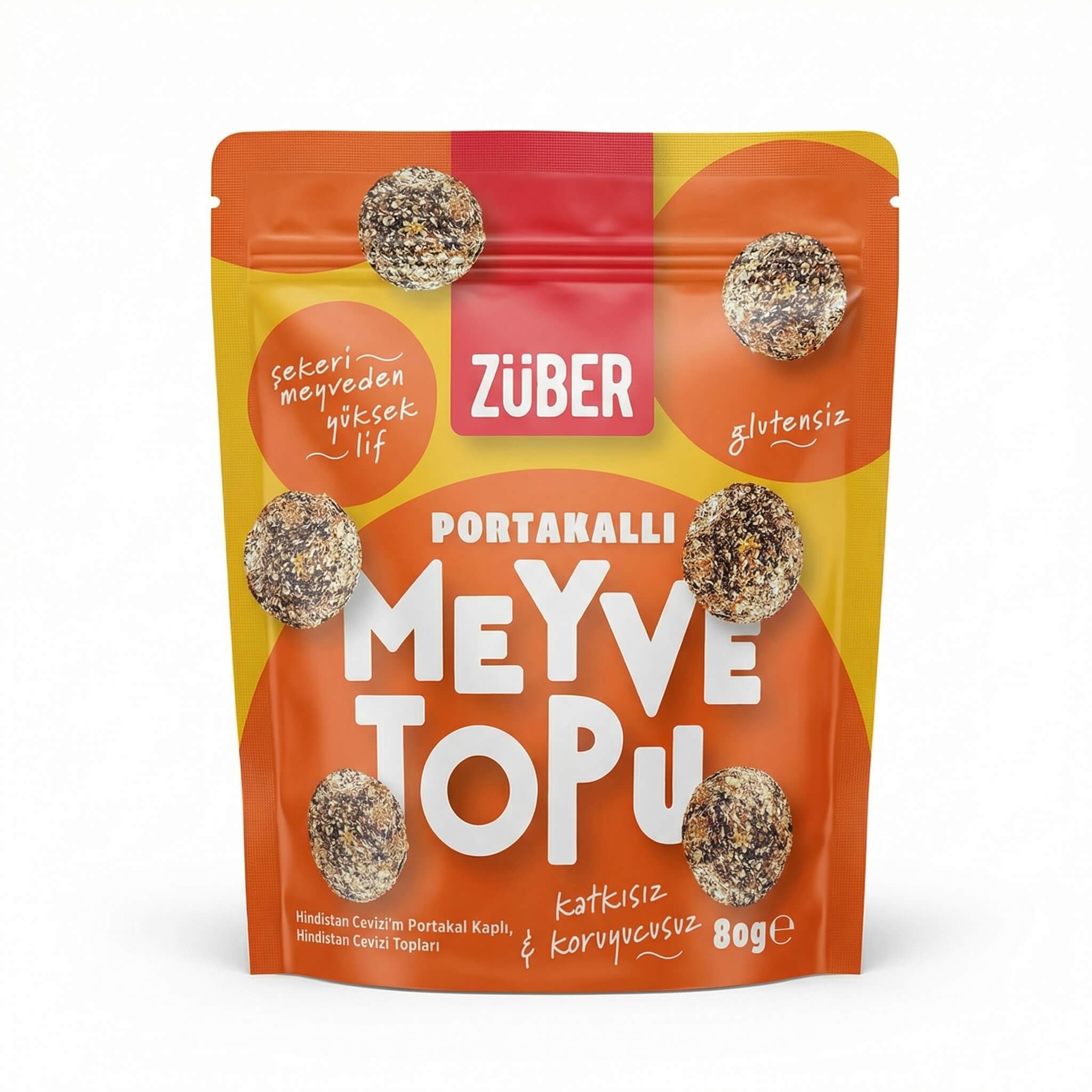 Zuber Orange Fruit Balls with Coconut