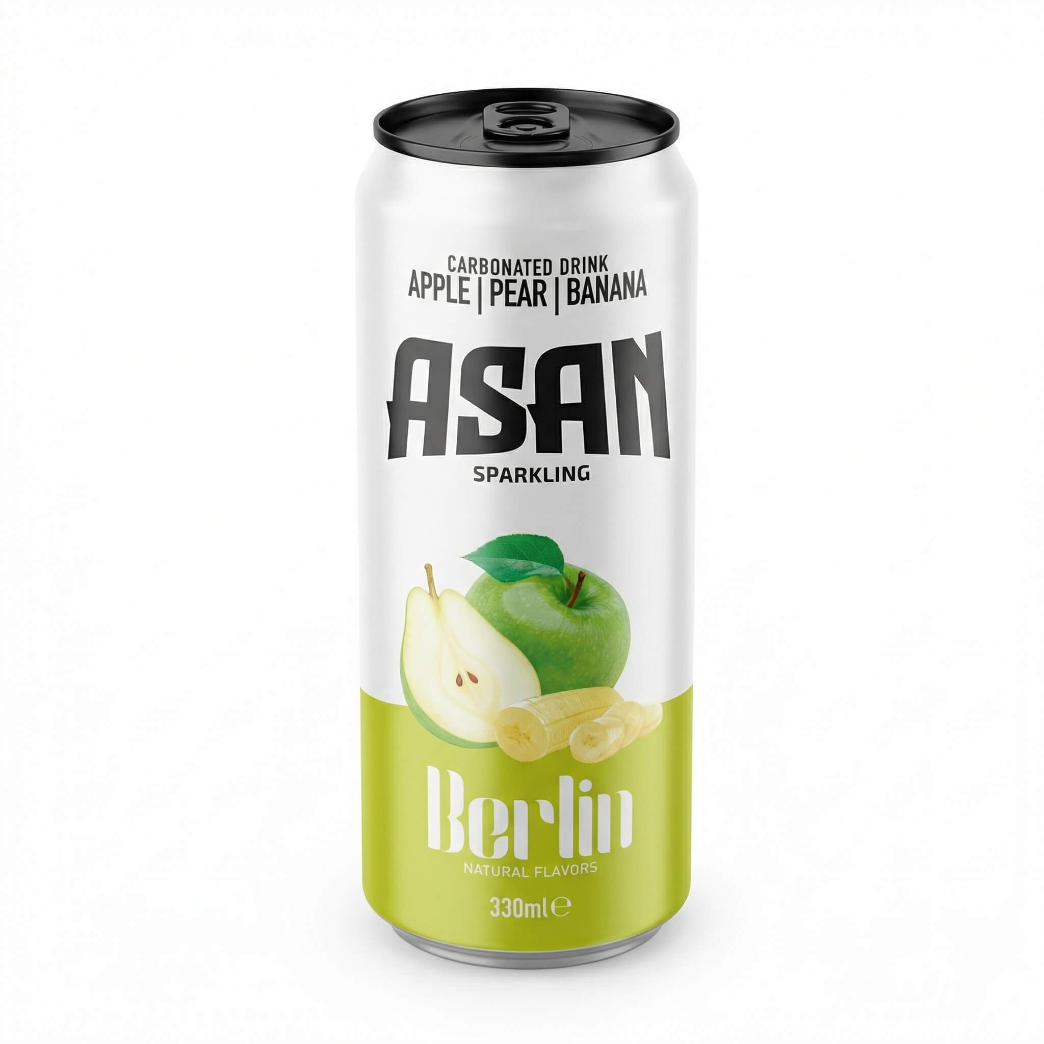 Asan Sparkling Apple, Pear & Banana Carbonated Drink