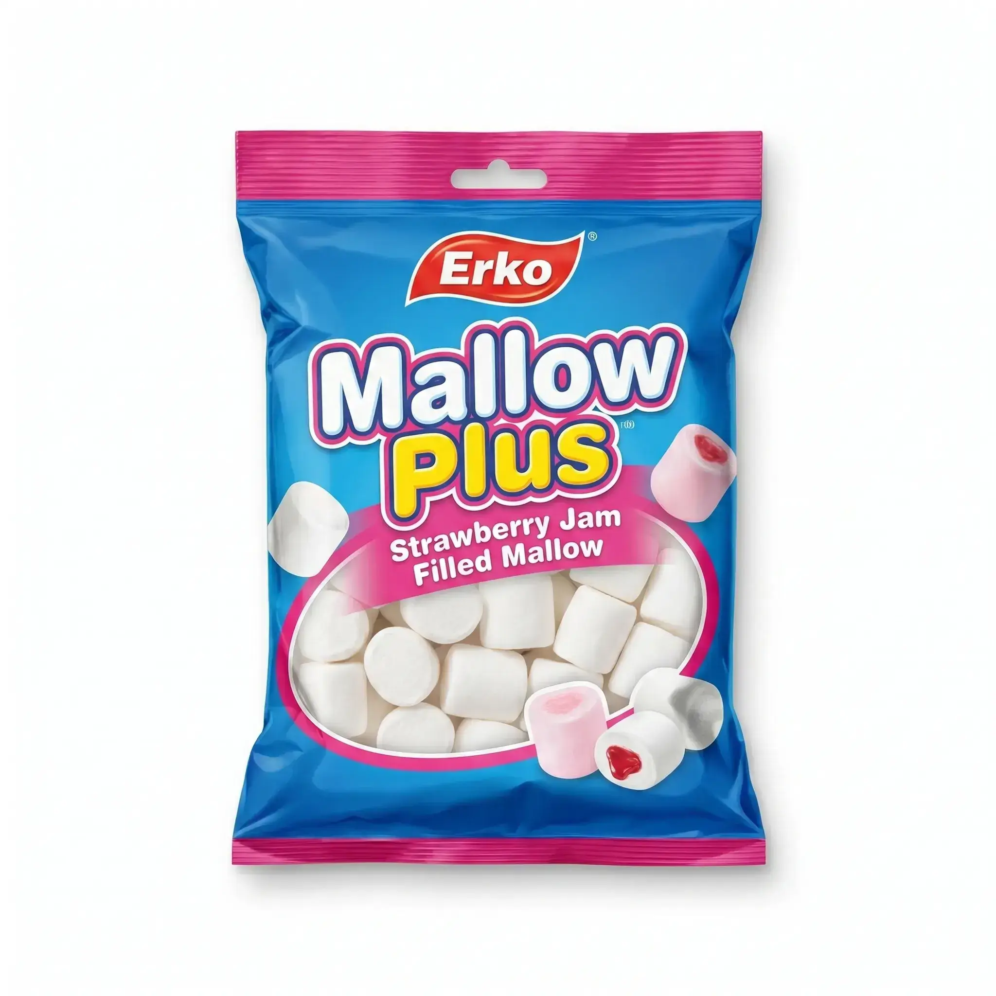 Erko Mallow Plus Strawberry Jam Filled Mallow (36 pcs)