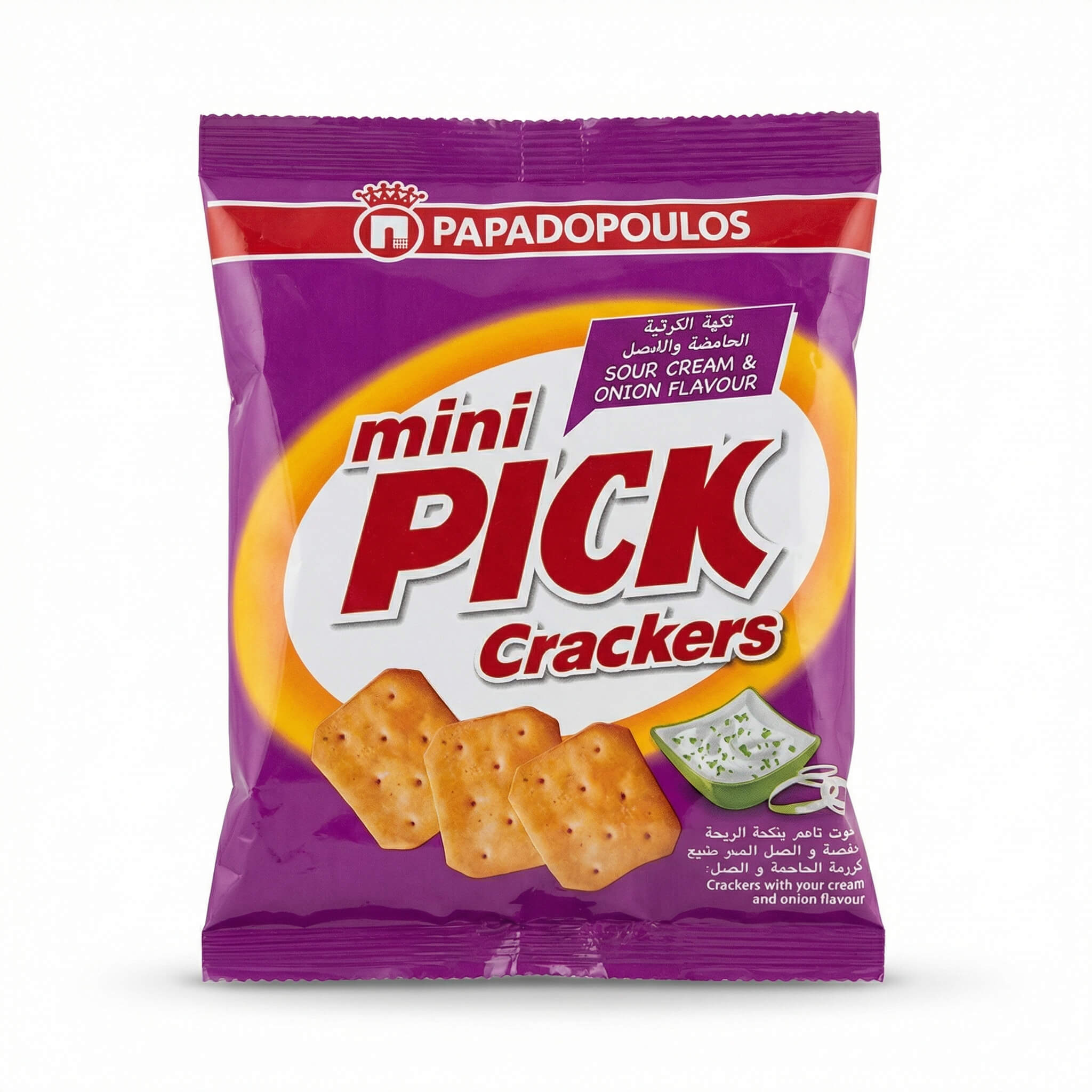 Papadopoulos Mini Pick Crackers Sour Cream & Onion