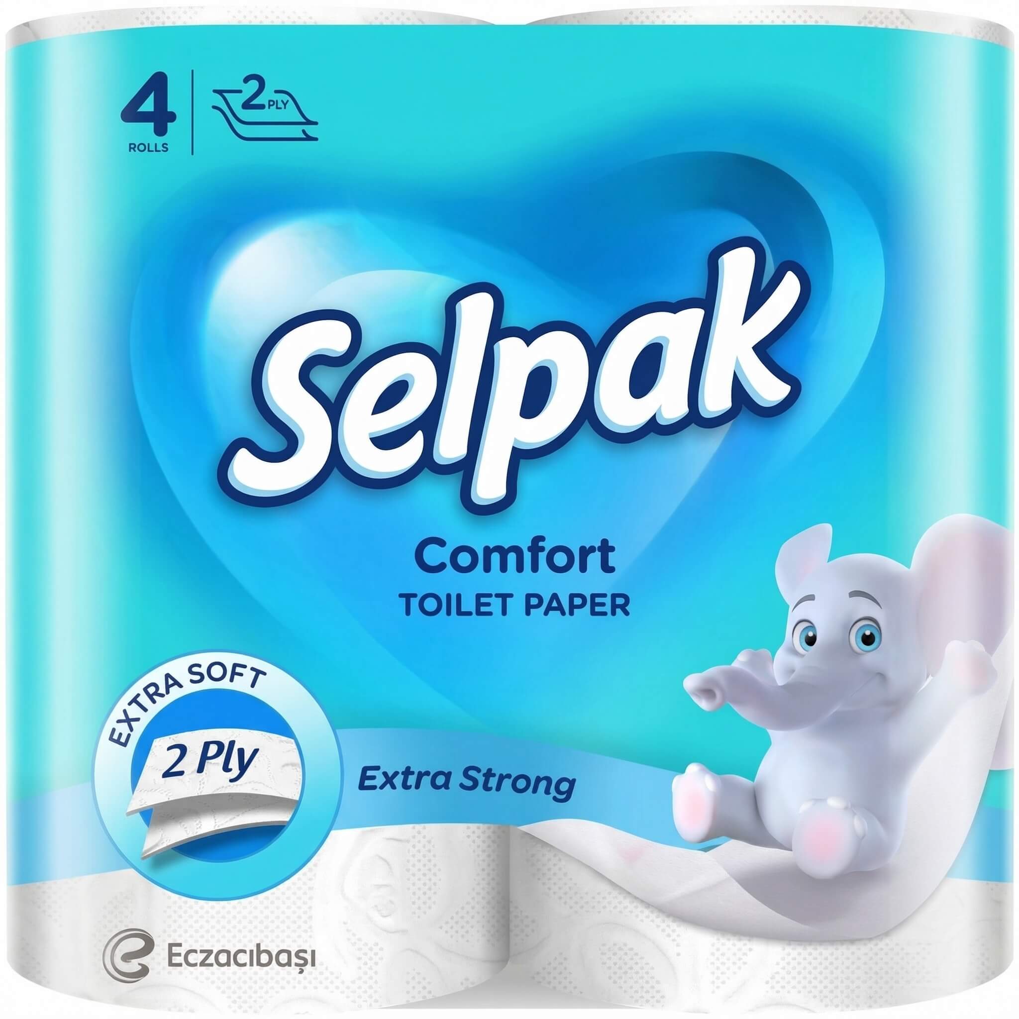 Selpak Comfort Toilet Paper 4 Rolls 2 Ply