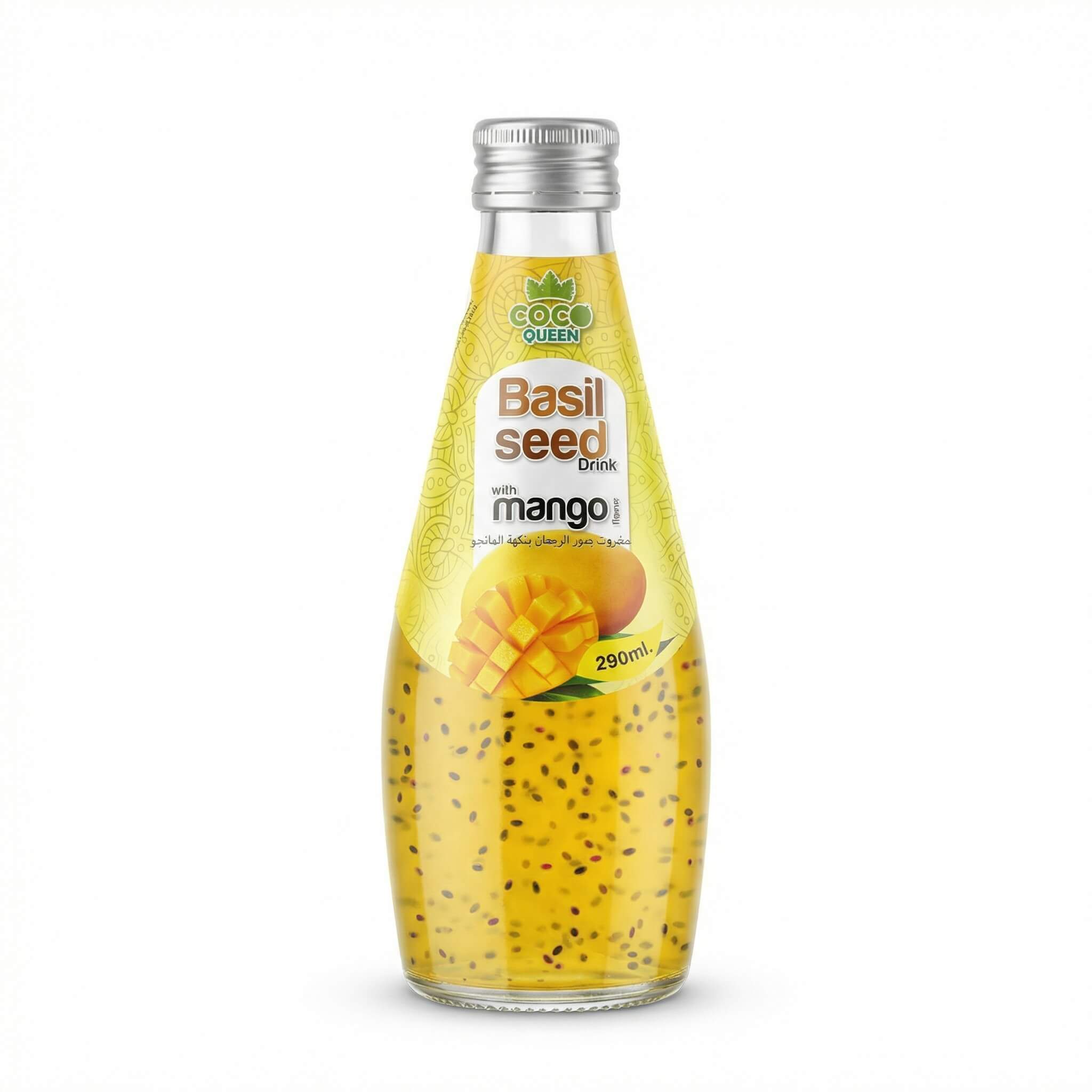 Coco Queen Basil Seed Drink with Mango