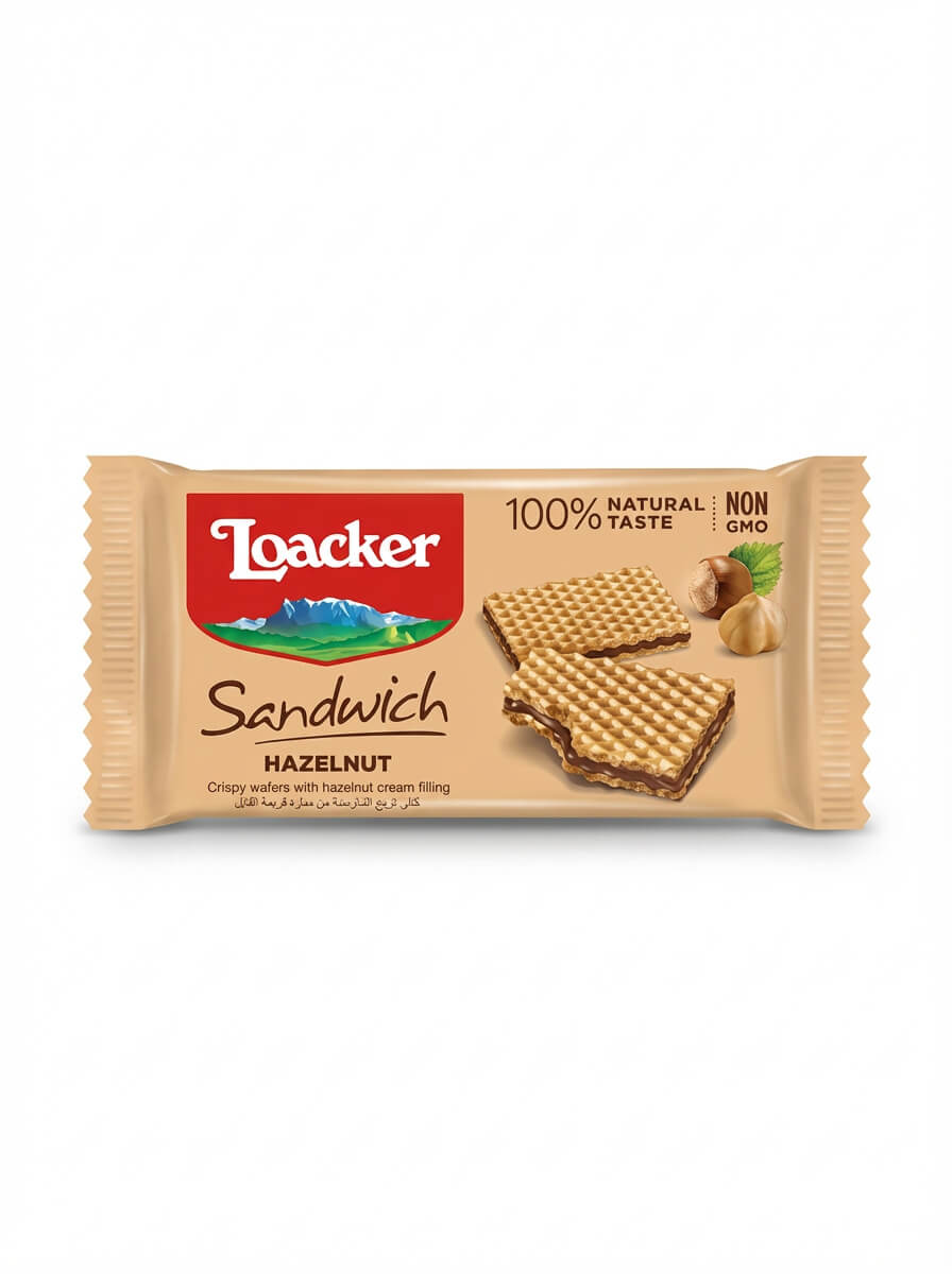 Loacker Sandwich Hazelnut Crispy Wafers