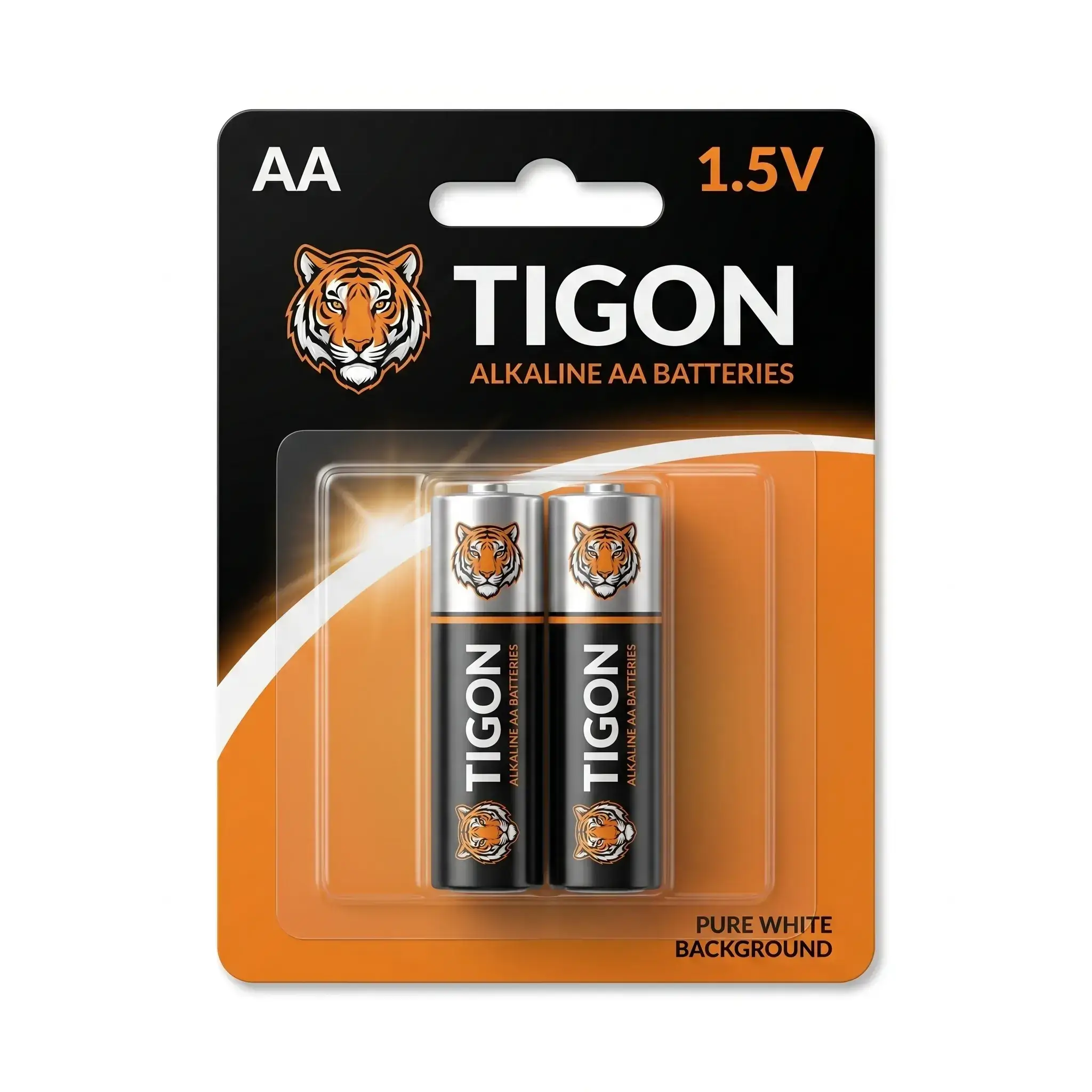 Tigon Alkaline AA Batteries 1.5V - 2 Pieces