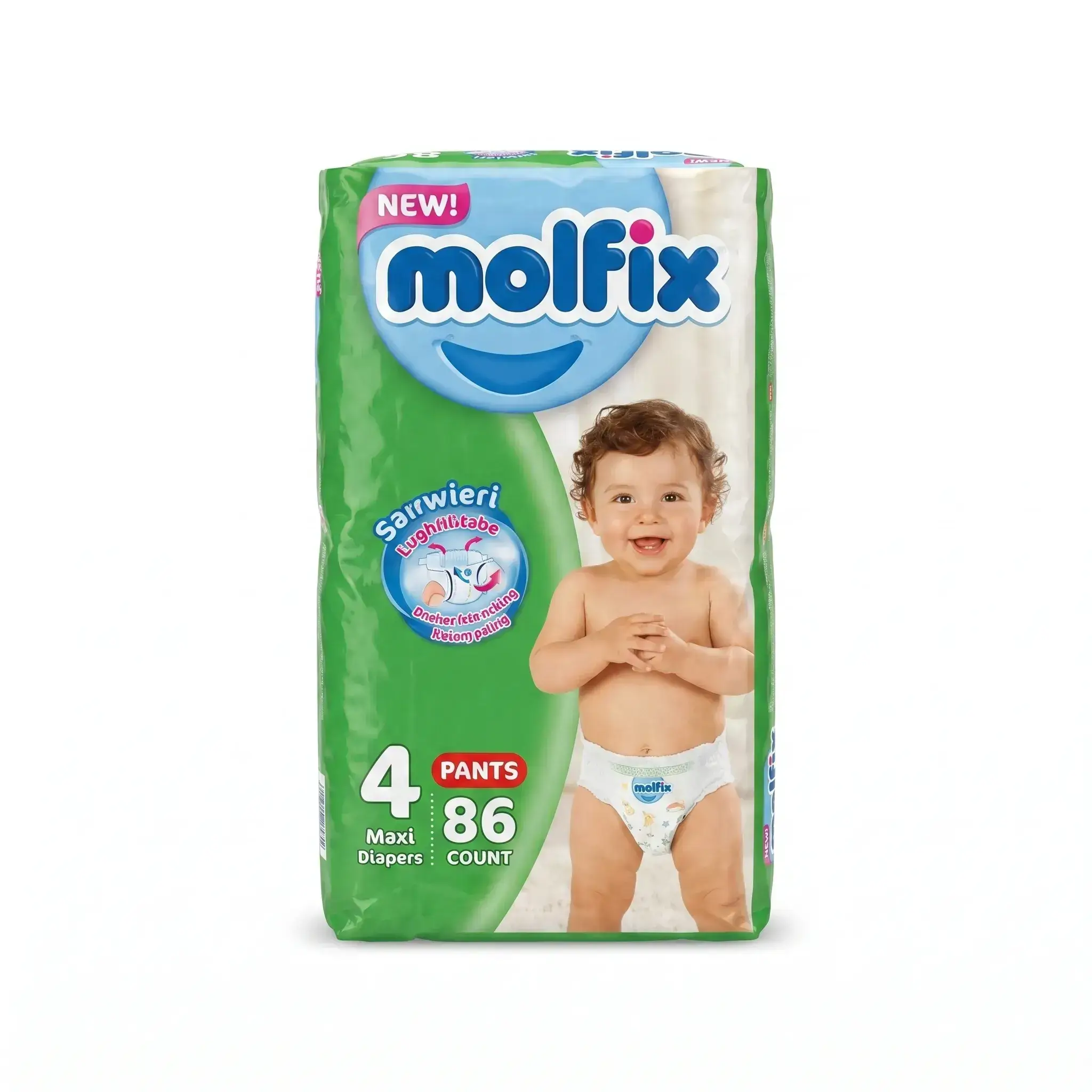 Molfix Maxi 4 Baby Diapers Pants - 86 Count