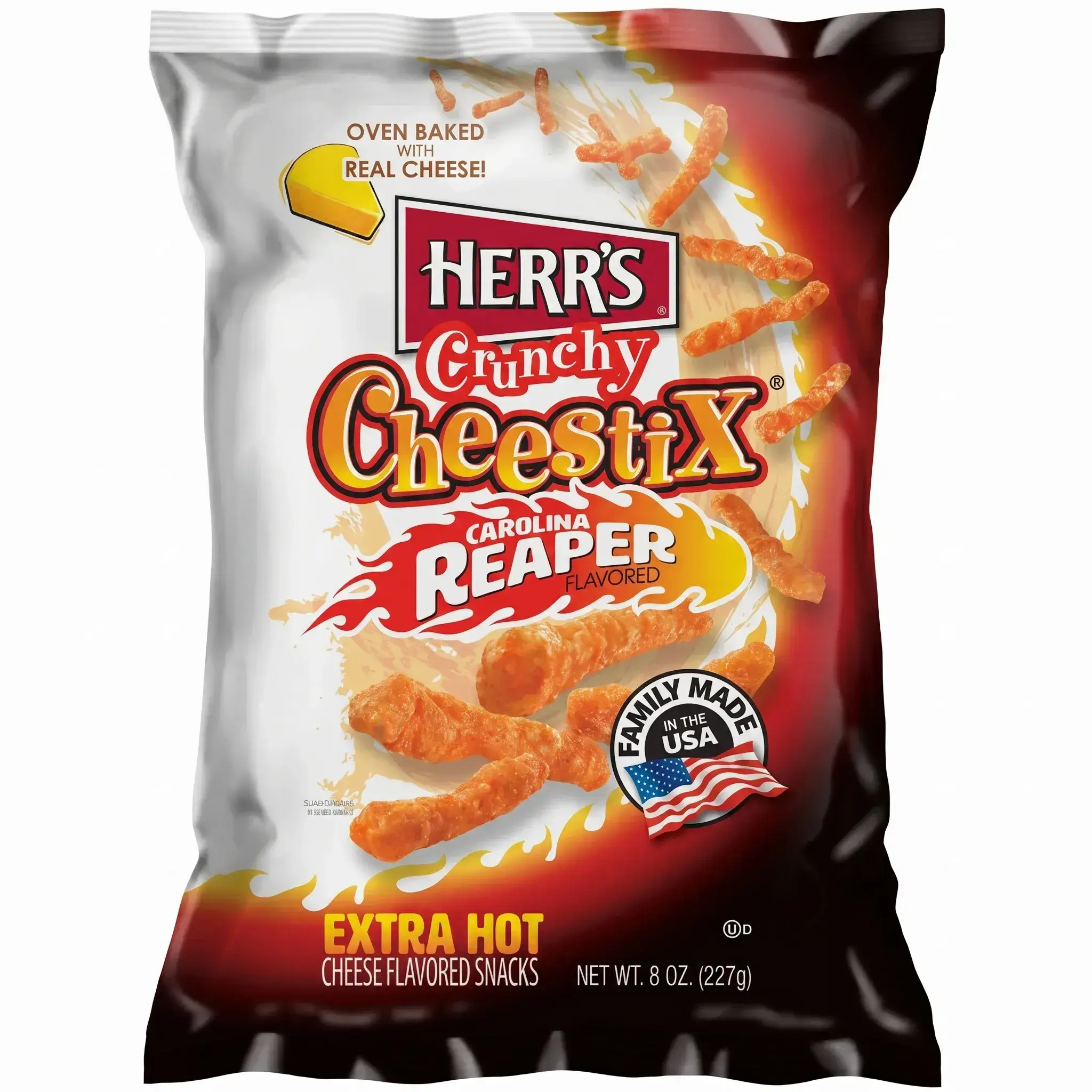 Herr's Crunchy Cheestix Carolina Reaper Extra Hot