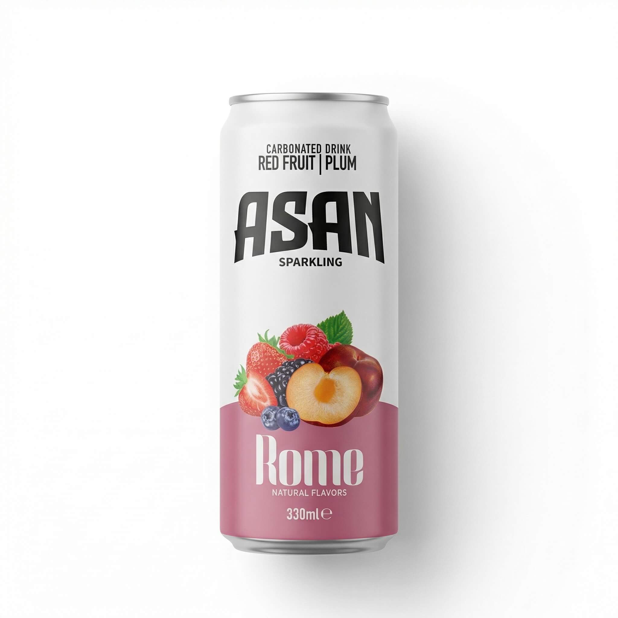 Asan Sparkling Red Fruit & Plum Carbonated Drink