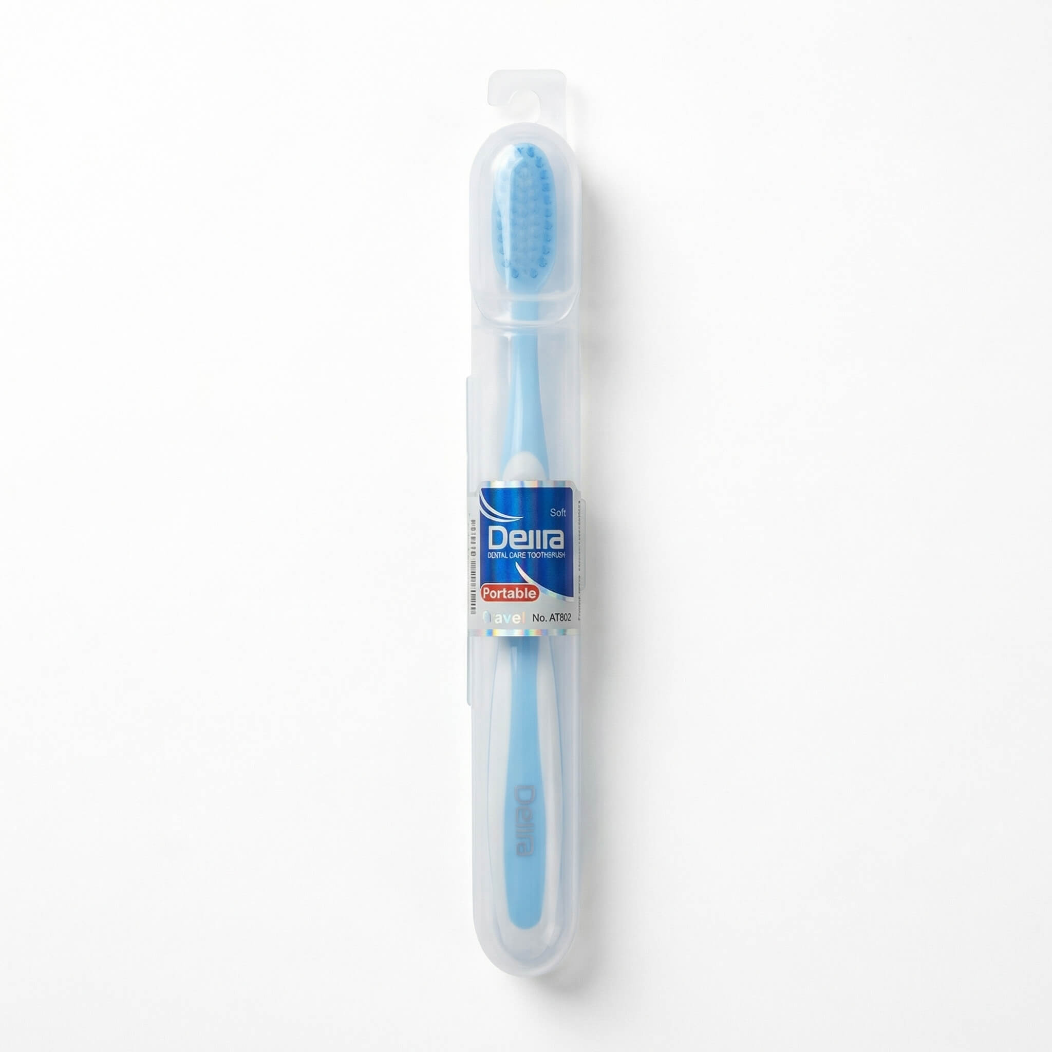 Della Portable Soft Toothbrush with Case - Blue