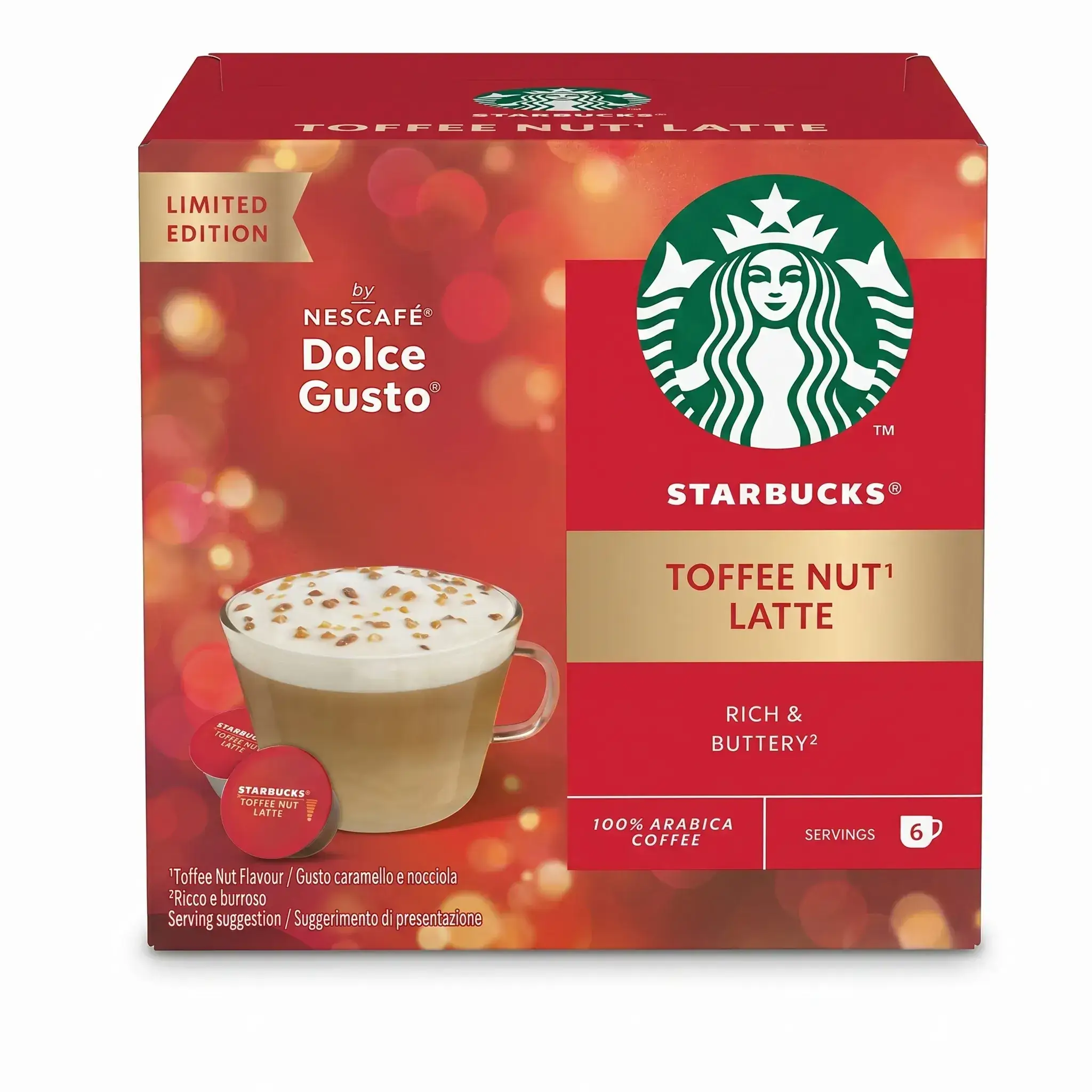 Starbucks Toffee Nut Latte Coffee Capsules