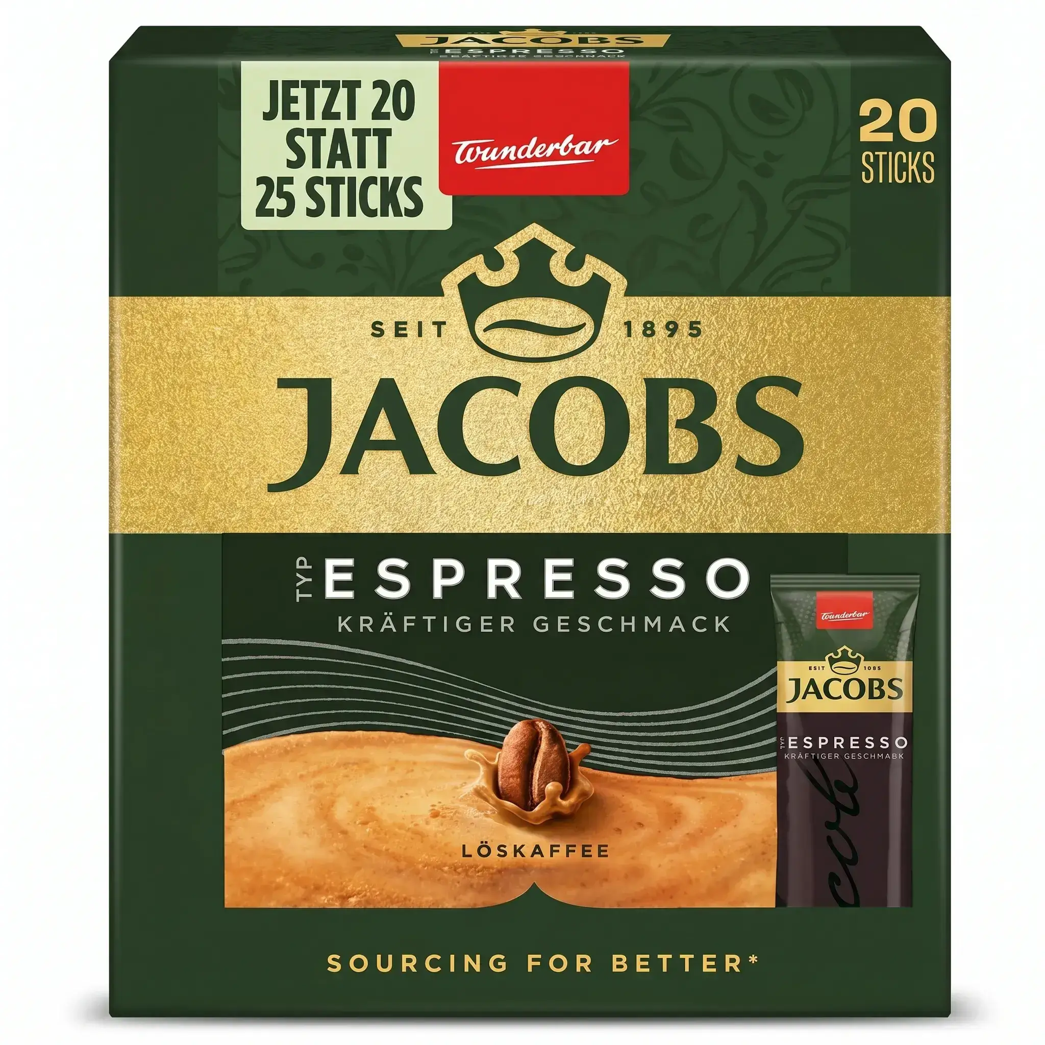Jacobs Espresso Instant Coffee Sticks