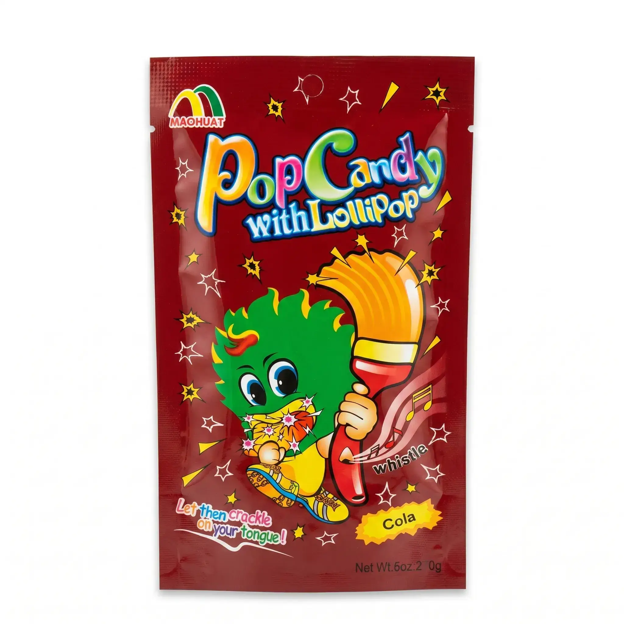 Maohuat Pop Candy with Whistle Lollipop Cola