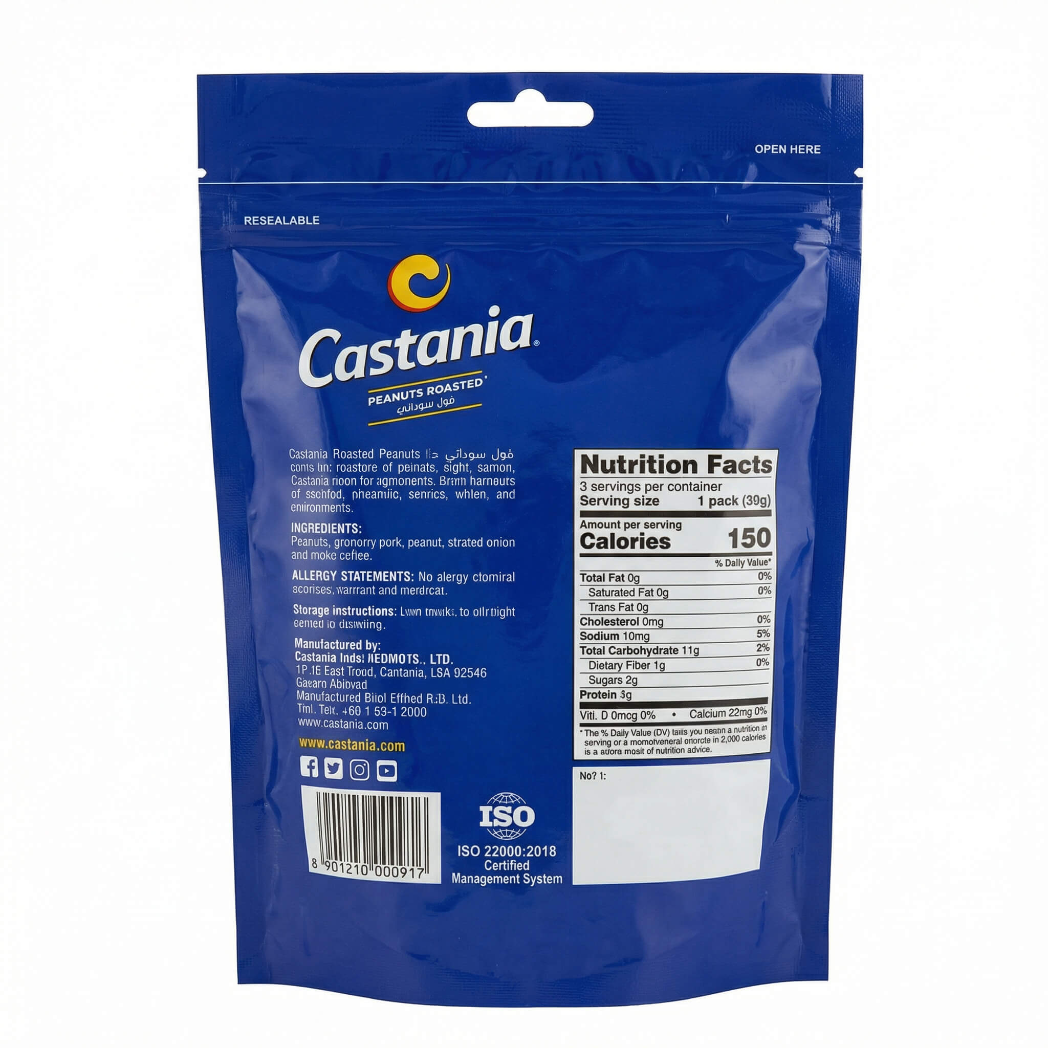 Castania Peanuts Roasted