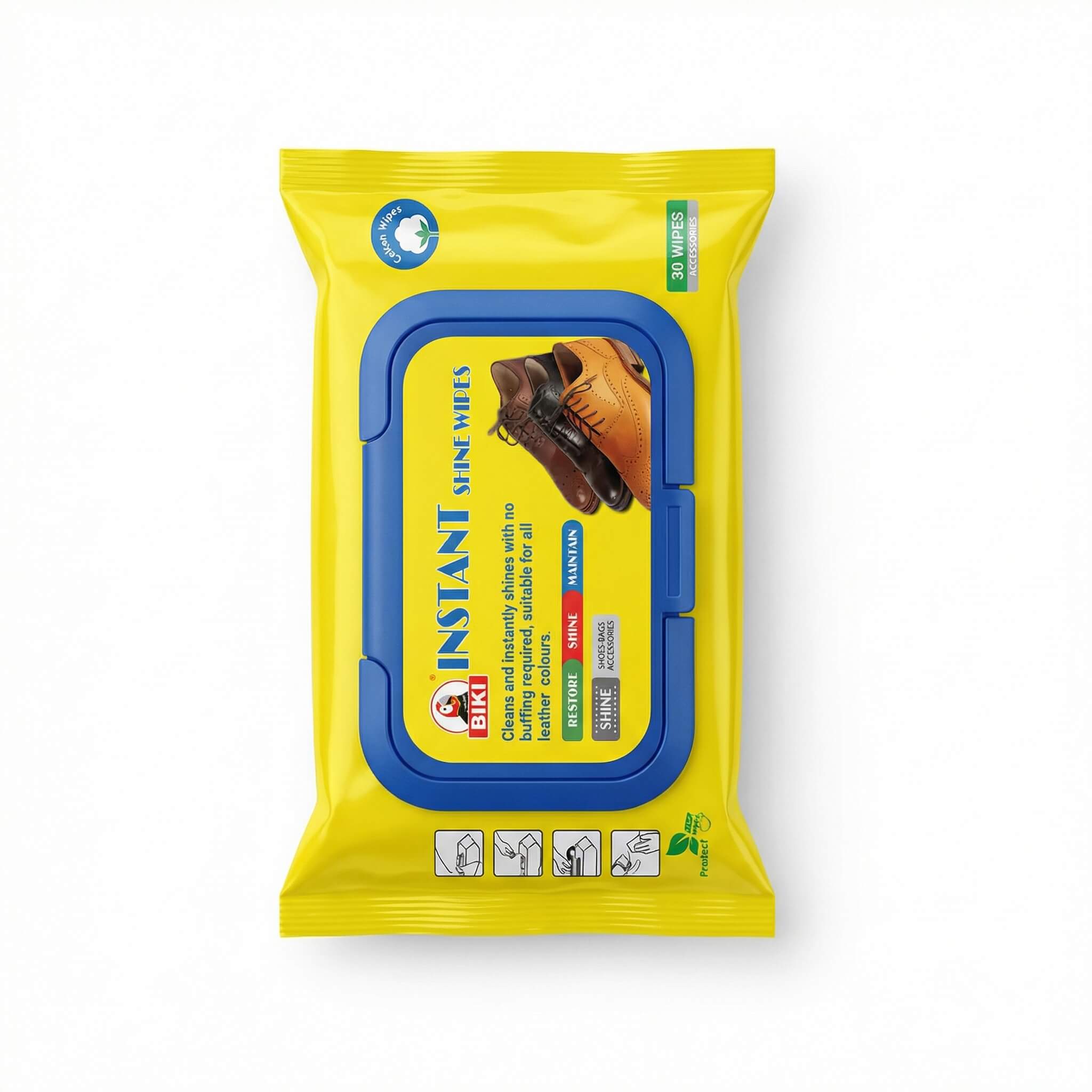 Biki Instant Shine Wipes for Leather